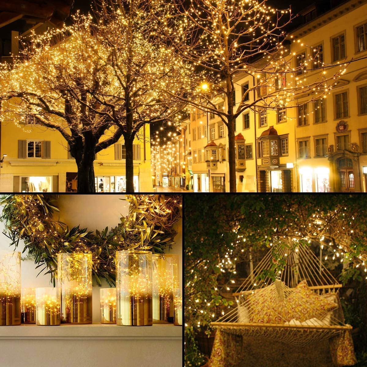 Solar String Lights for Outdoor,99ft 300 LED Bright Copper Wire Fairy Lights Waterproof Solar Lights with 8 Modes for Tree Garden Party Wedding Christmas Decor (Multicolor)