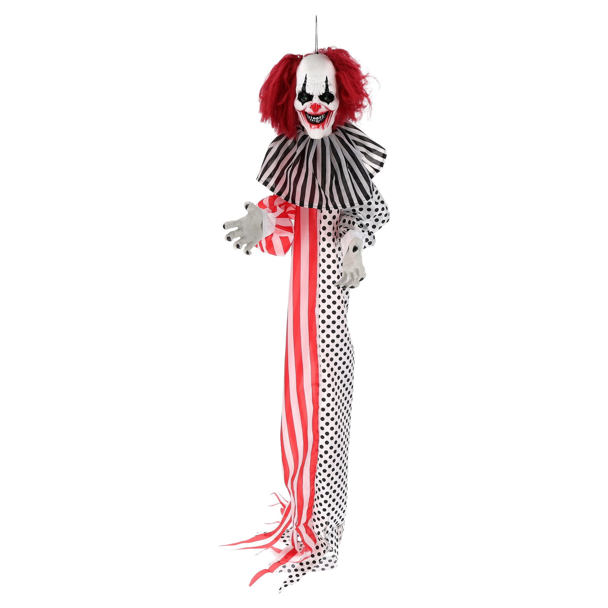Animated Hanging Clown Decoration, Multicolor, 5', Halloween by Way To Celebrate