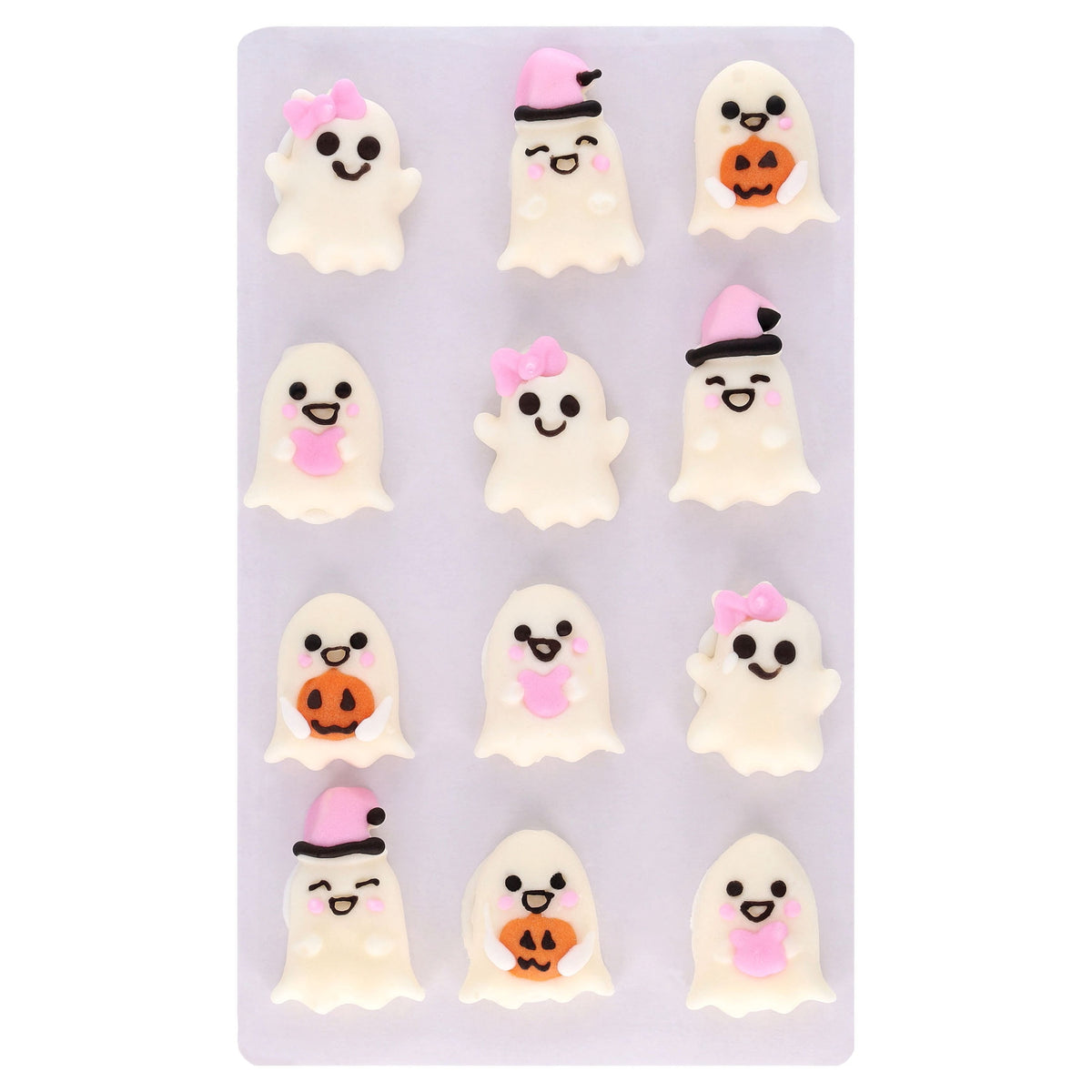Great Value Friendly Ghost Royal Icing Decorations, 1.5 oz, 12 Count