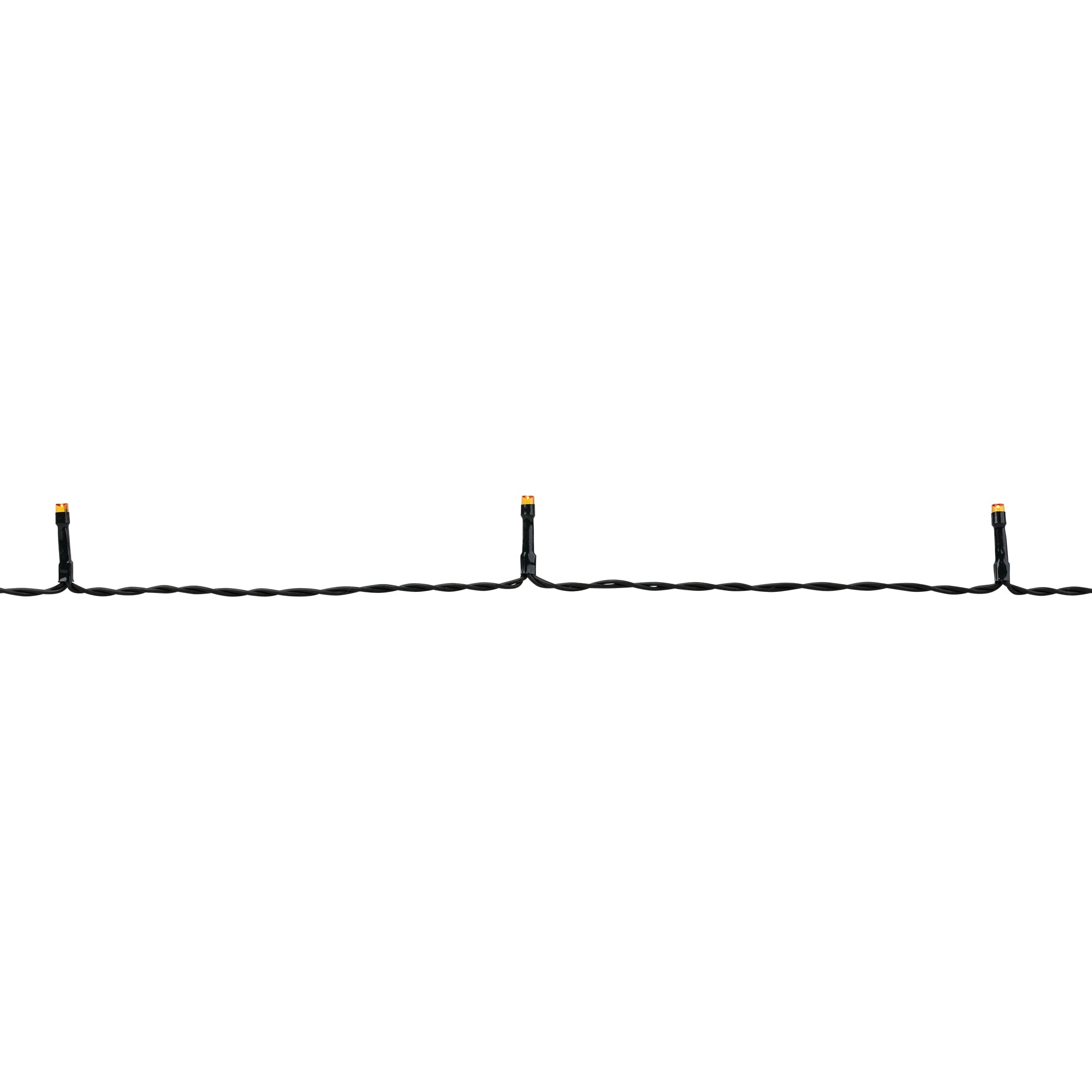 Northlight LED Wide Angle Halloween Lights - Orange - 10' Black Wire - 20ct