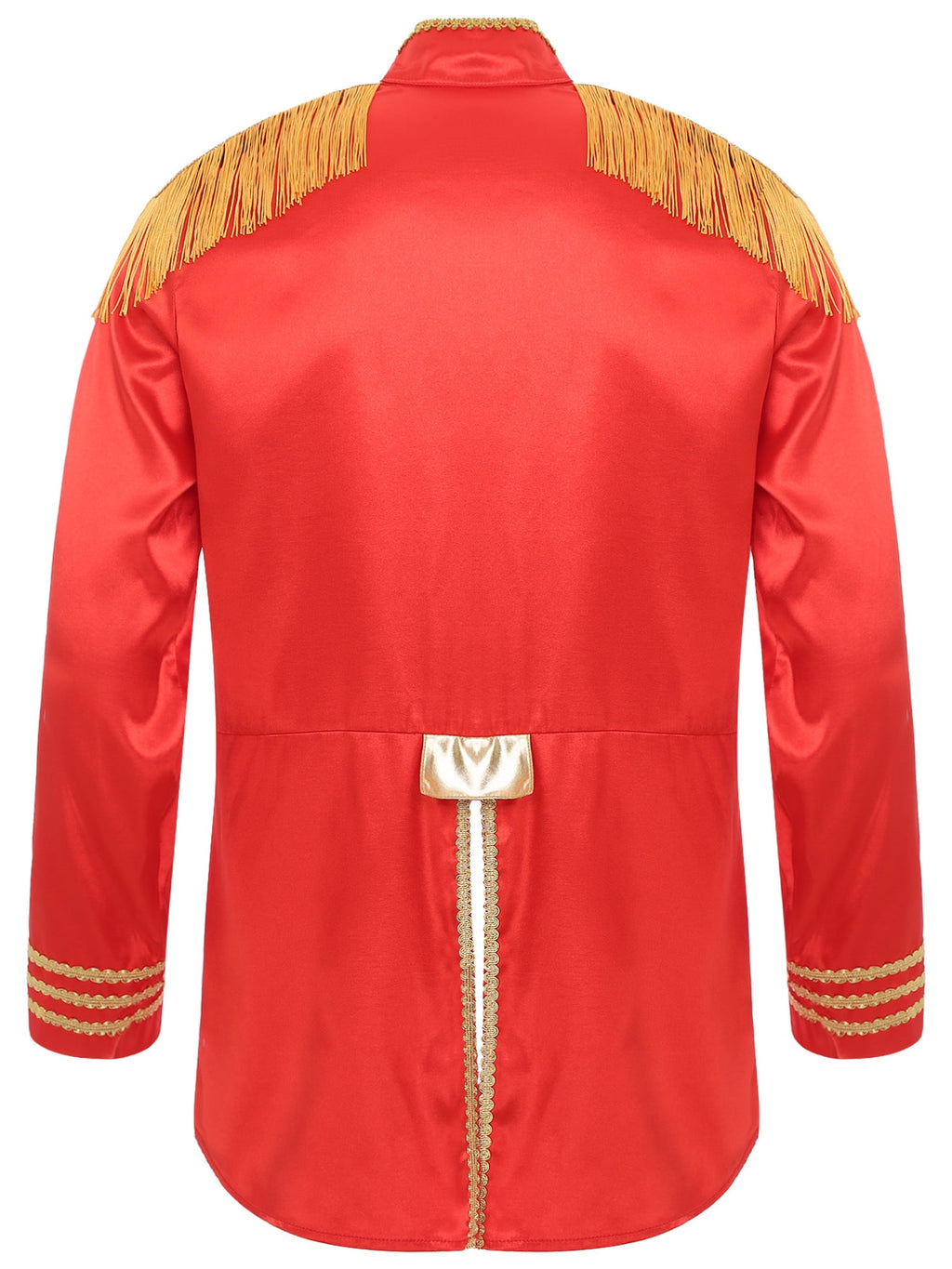 Eandarui Men's Halloween SGT Sergeant Pepper Costume Jacket Fancy Dress Hippie Music Star 1960s Shirt Red S