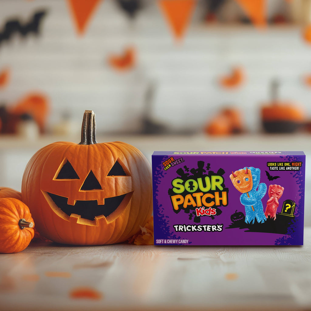SOUR PATCH KIDS Tricksters Soft & Chewy Gummy Halloween Candy, 3.52 oz