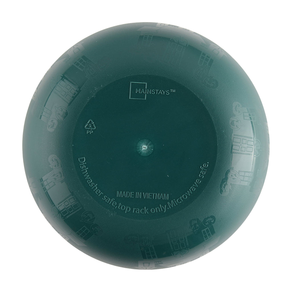 Mainstays 38 Ounce Round Plastic Etched Bats Bowl, Black