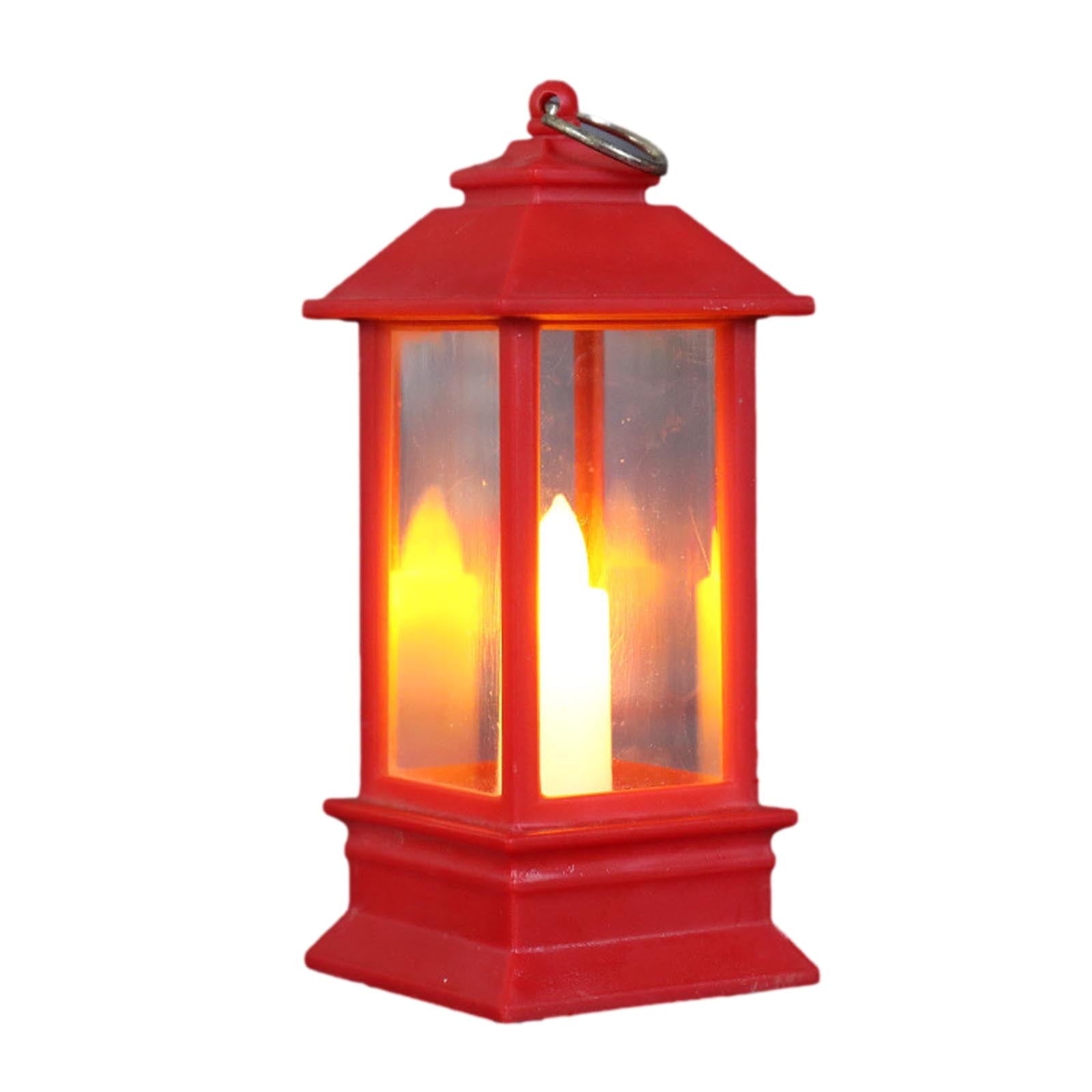 Todaioua Lanterns Decorative Indoor, Red Outdoor Lantern, Lantern Waterproof with Battery Operated Candle, Outdoor Hanging Lanterns for Porch, Patio, Wedding Decor