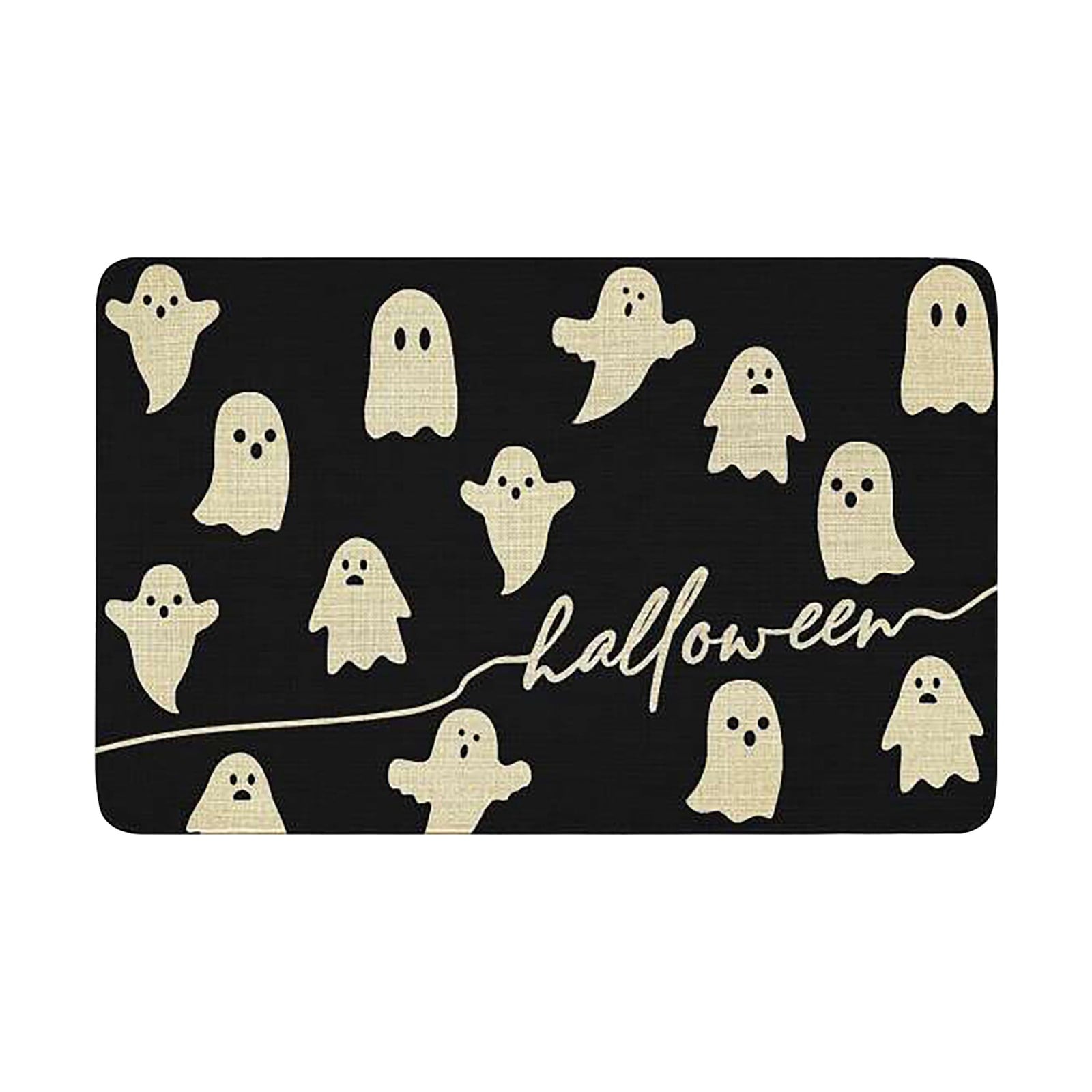 Halloween Welcome Doormat, Indoor Outdoor Entrance Floor Mat, Trick or Treat Decorations Doormat, Non Slip Halloween Decor Funny Mats