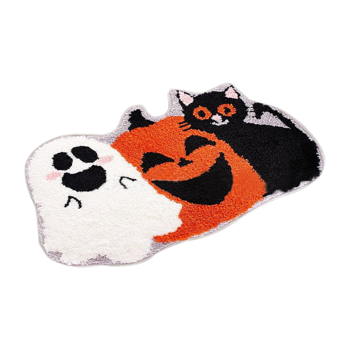 HOARBOEG Halloween Bath Mat, Non-Slip Pumpkin Rugs, Fall Thanksgiving Kitchen & Bathroom Decor Doormat, Soft Floor Mat with Rubber Back, 19.6*31.4in, Machine Washable Door Mats