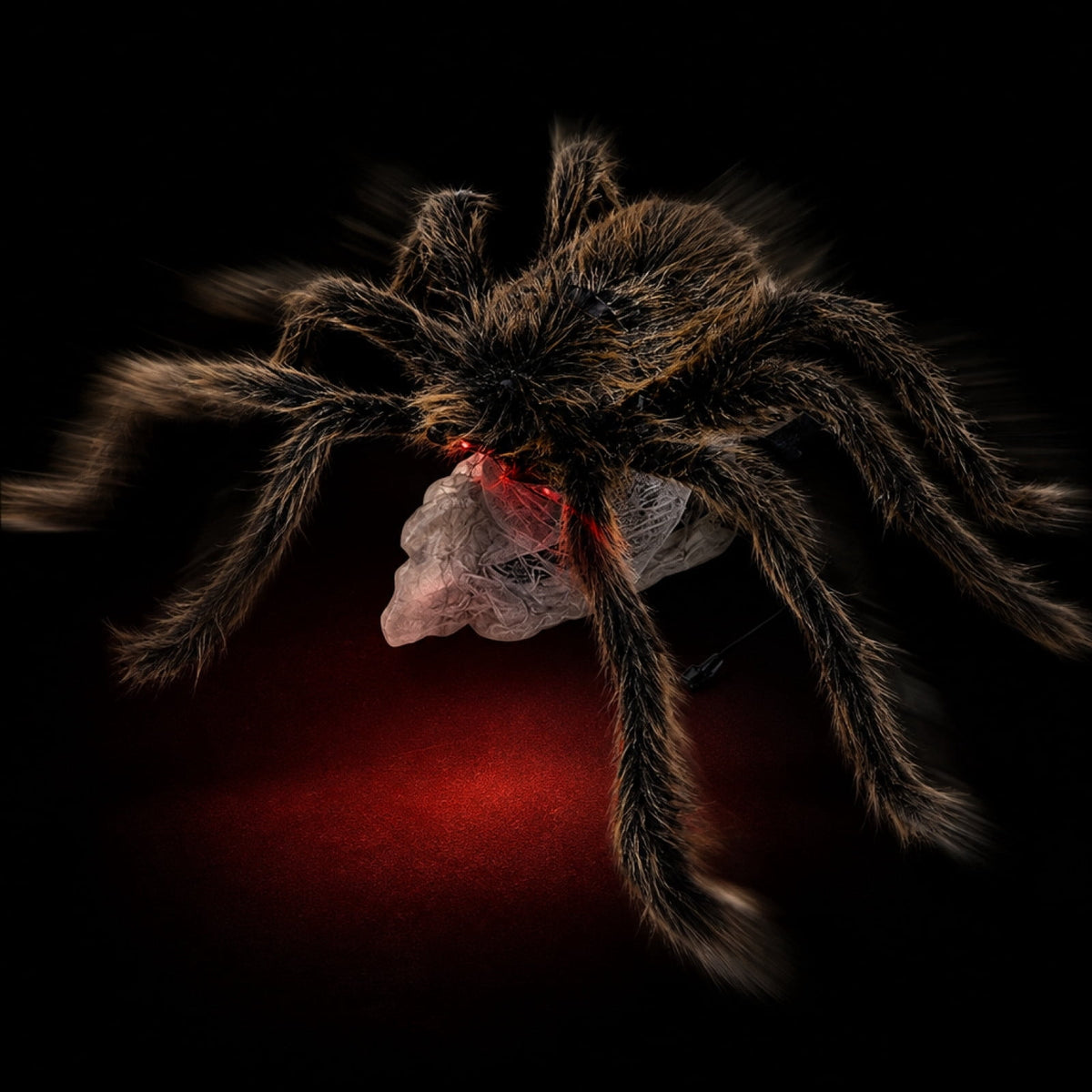 Halloween Animated Jumping Spider With Light & Scary Sounds, Haunteds House Outdoor Indoor Horror Decor (1PC)
