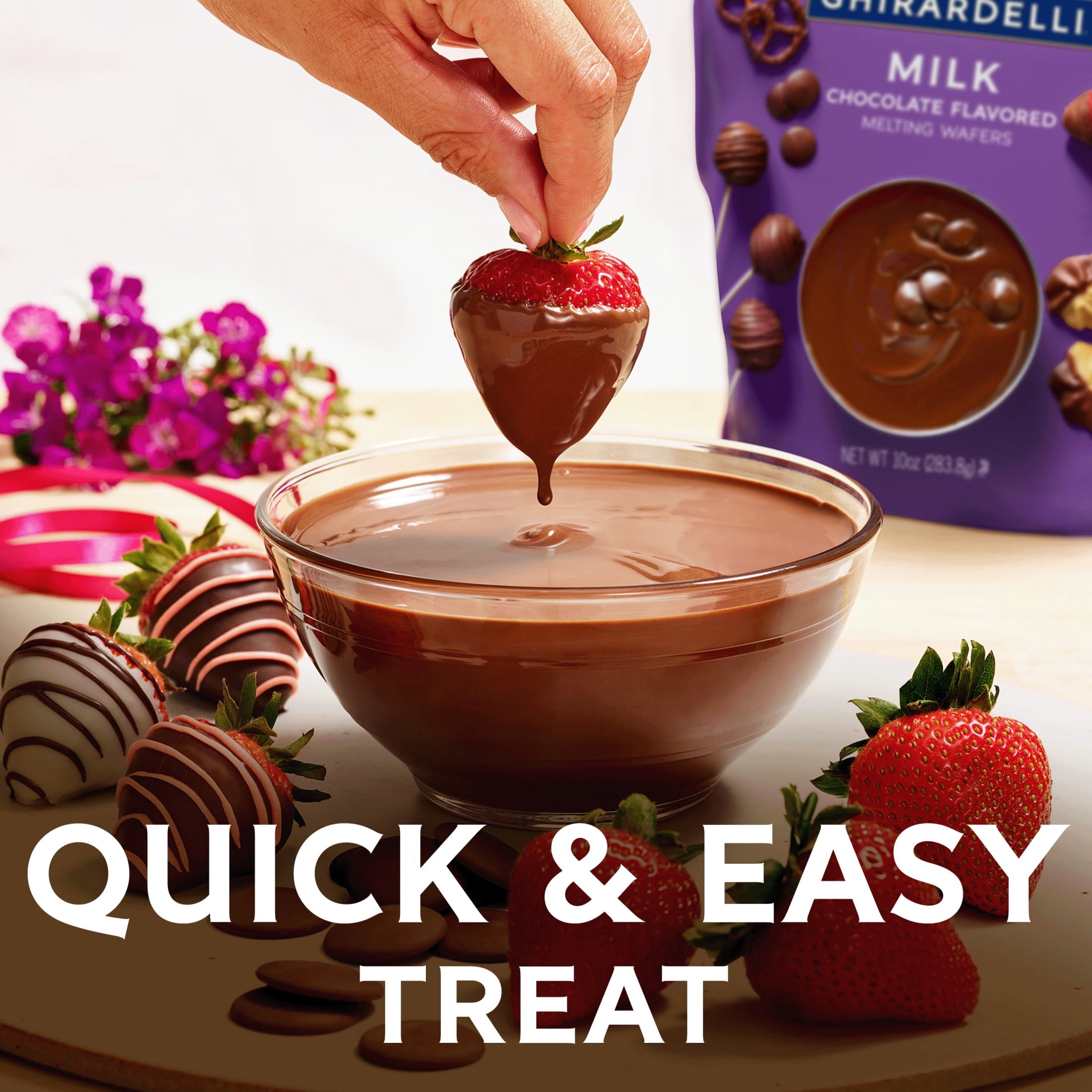 GHIRARDELLI Milk Chocolate Flavored Melting Wafers, 10 oz Bag