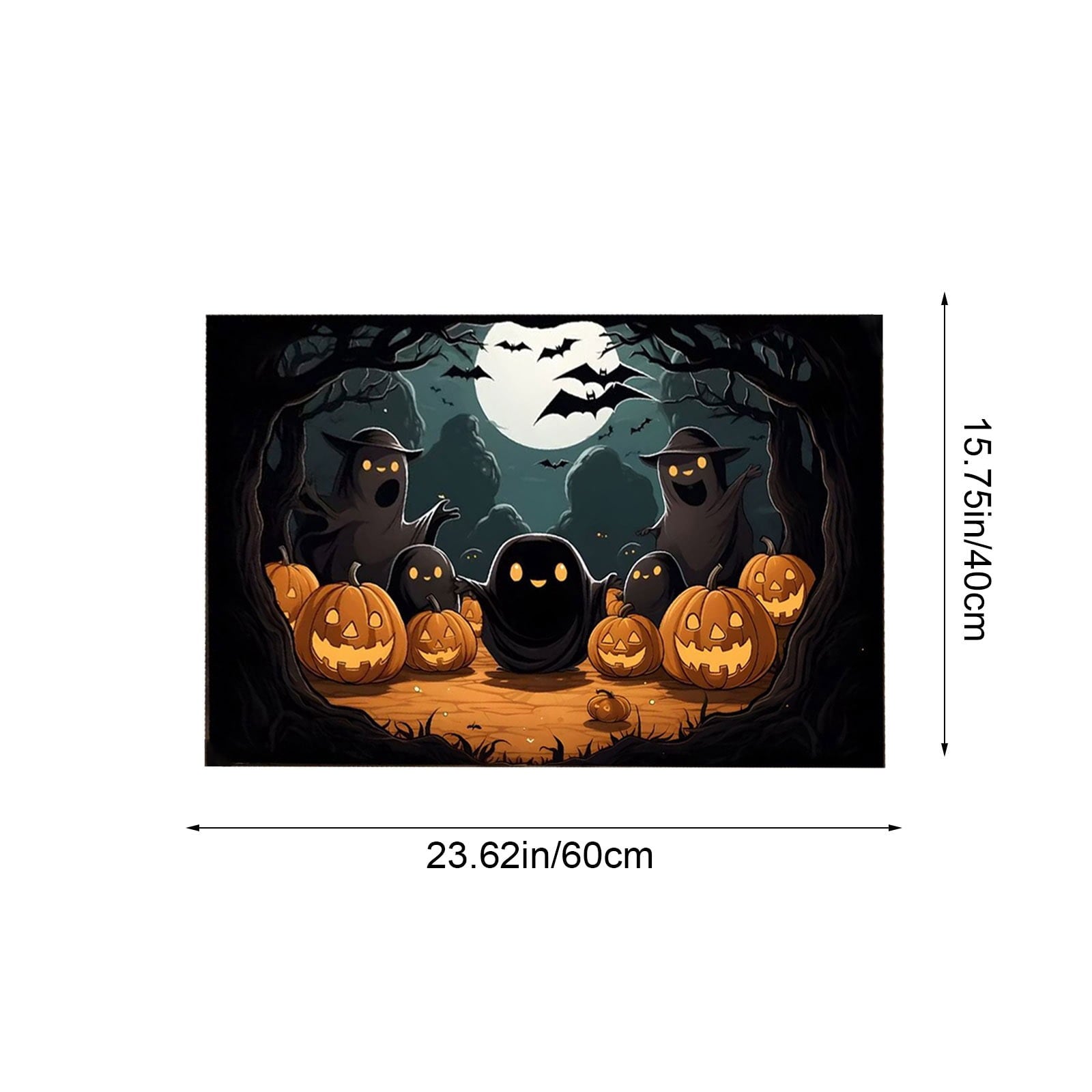 Vggrvlo Under5 Halloween Kitchen Rugs Mats for Floor Non Slip Extra Thick Chenille Door Mat Machine Washable Bath Mats Halloween Decorations