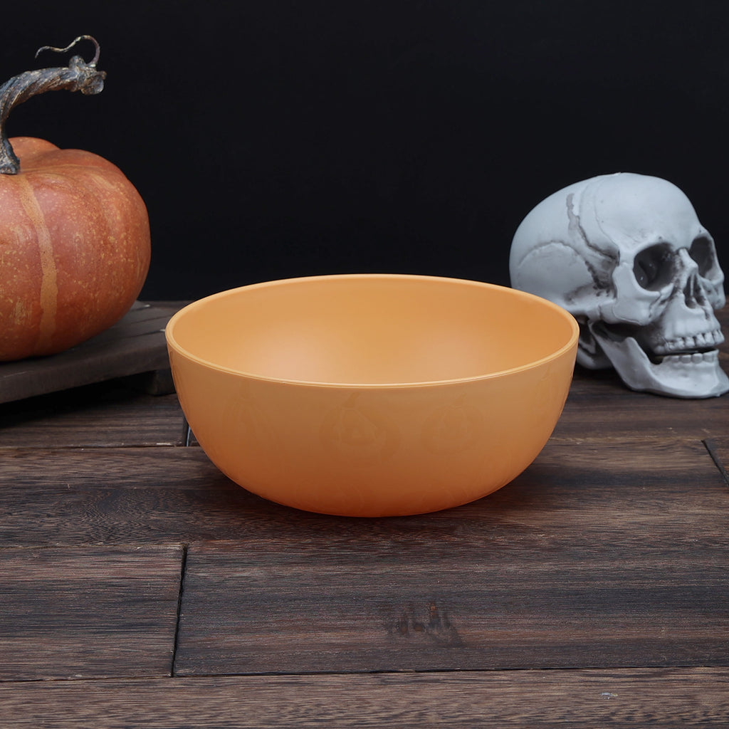 Mainstays 38 Ounce Round Plastic Etched Bats Bowl, Black