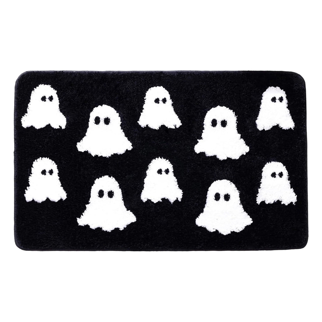Halloween Ghost Door Mat, Cute Welcome Mat for Front Door Porch Entryway Haunted Outdoor Decor Spooky Decorative Entrance Doormat Non Slip Halloween Rug, 16" x 24"