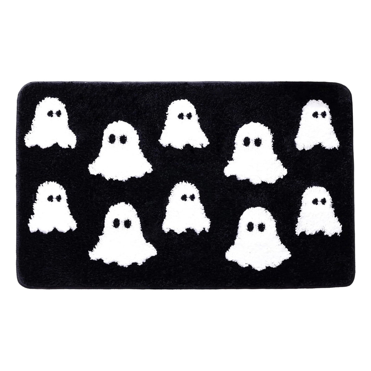 Halloween Ghost Door Mat, Cute Welcome Mat for Front Door Porch Entryway Haunted Outdoor Decor Spooky Decorative Entrance Doormat Non Slip Halloween Rug, 16" x 24"