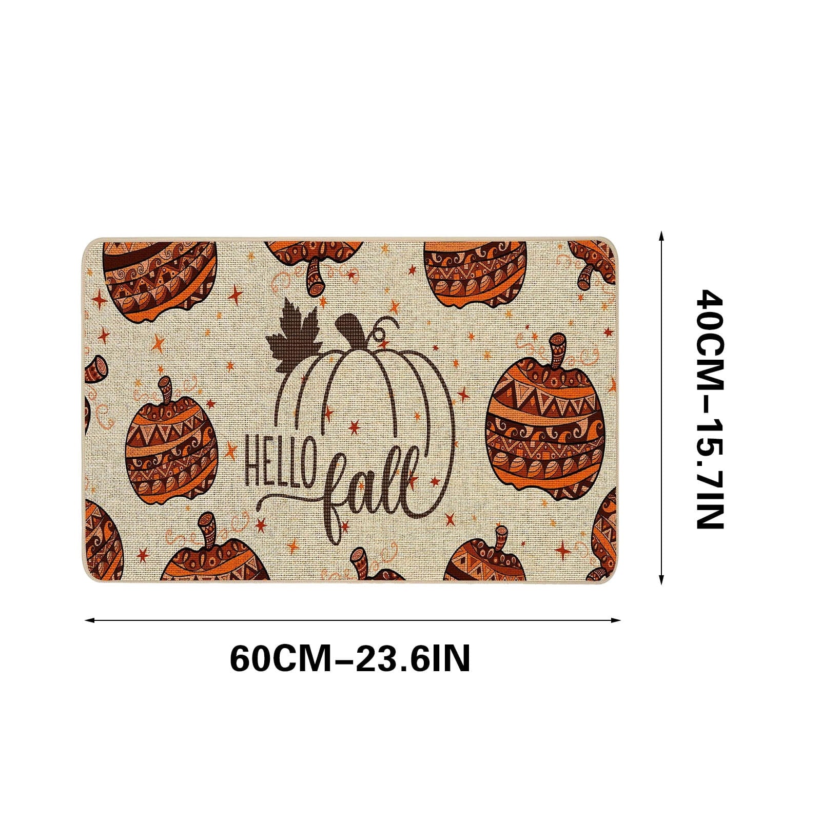 JOGZMZ Halloween Floor Mat Home Entrance Thanksgiving Pumpkin Thick Foot Mat Crystal Velvet Floor Mat