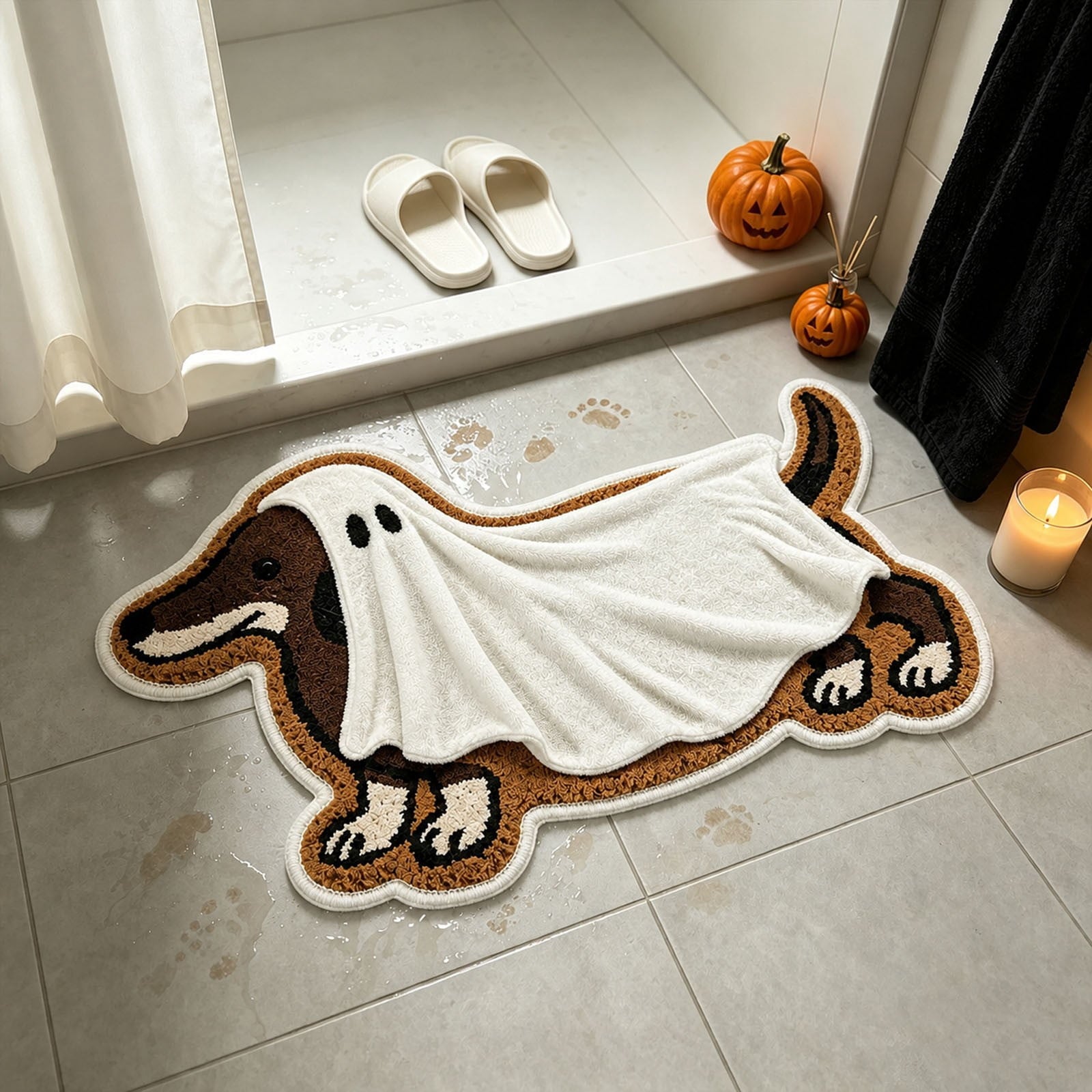 BZPIZ Halloween Cute Pumpkin Door Mat for Front Door, Doormat Outside Entrance, Halloween Decor for Porch and Entryway, Indoor & Outdoor Use Orange