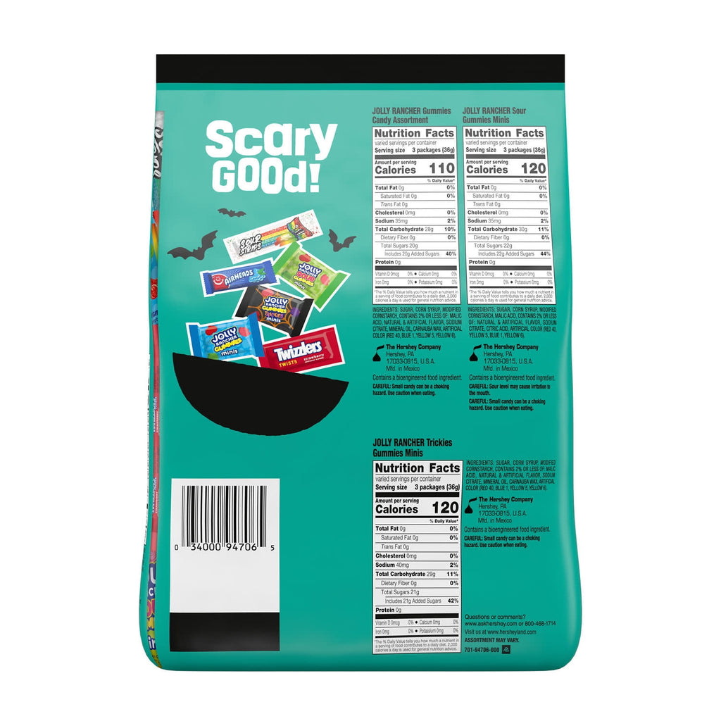 Hershey Assorted Fruit Flavored, Halloween Candy Bulk Bag, 40.69 oz (120 Pieces)