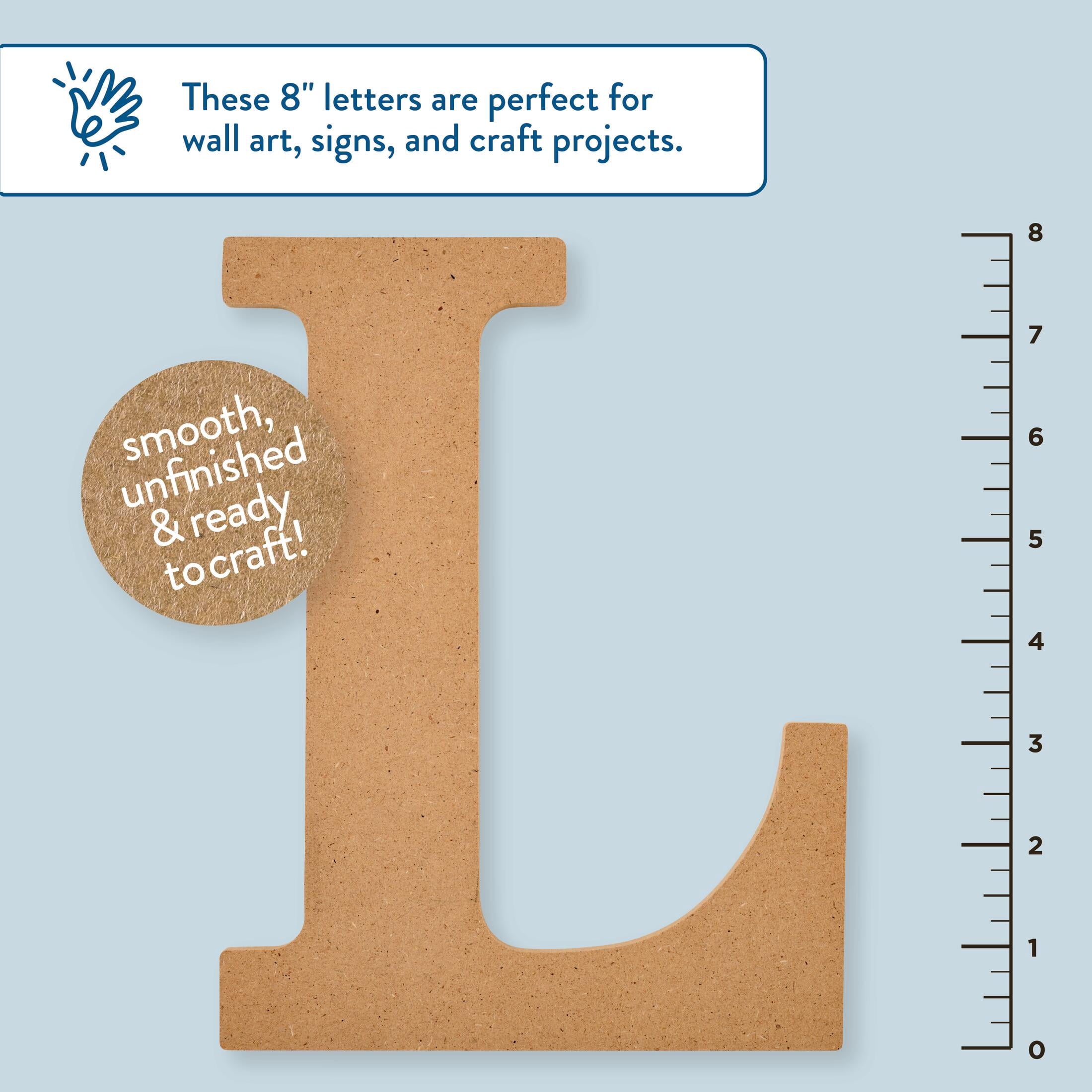 Hello Hobby Surfaces Unfinished Wood MDF Letter A, 8 in