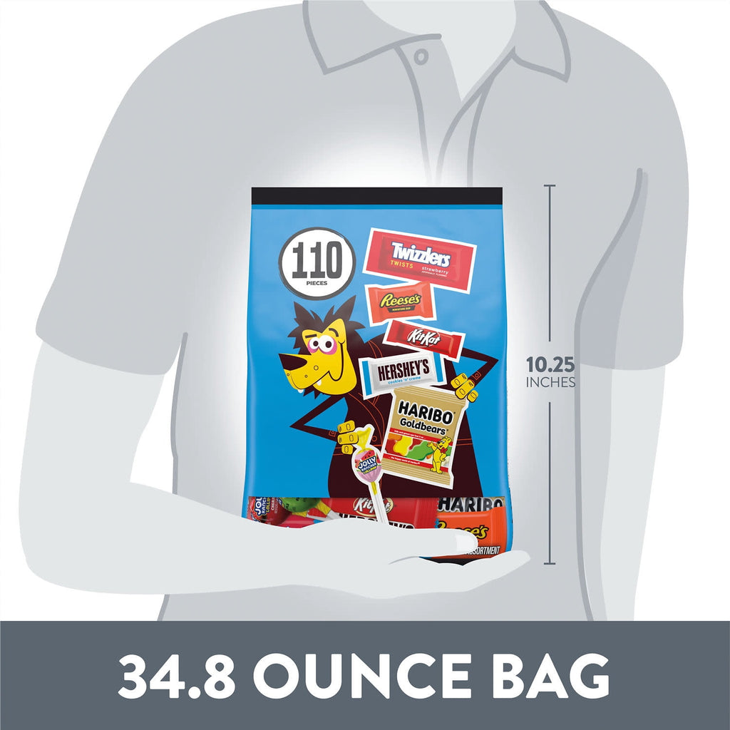 Hershey Assorted, Halloween Candy Bulk Bag, 34.8 oz (110 Pieces)