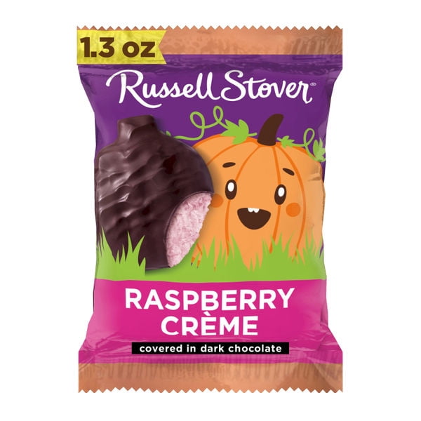RUSSELL STOVER Halloween Dark Chocolate Raspberry Crème Pumpkin, 1.3 oz.