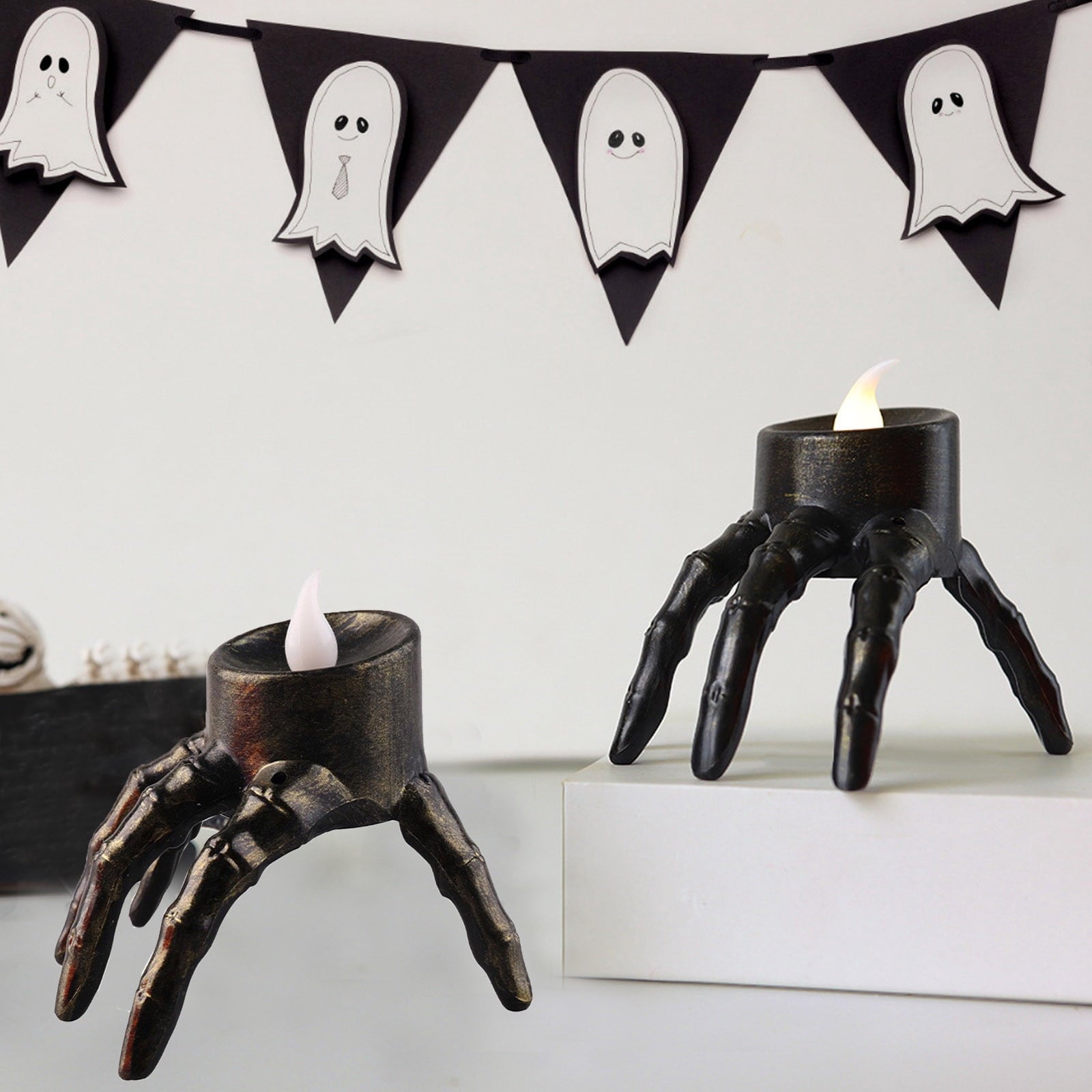 Qocolhg Halloween Posable Skeletons, Full Body Human Skeleton with Movable Joints for Halloween Haunted House Graveyard Party Scary Decor