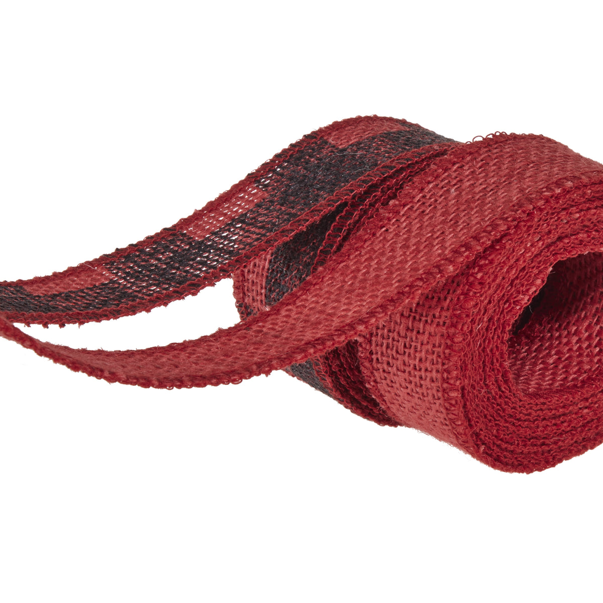 Love, Laugh, Craft Burlap Ribbon Set, 1.5"W x 3-Yds, Natural/White Stripe