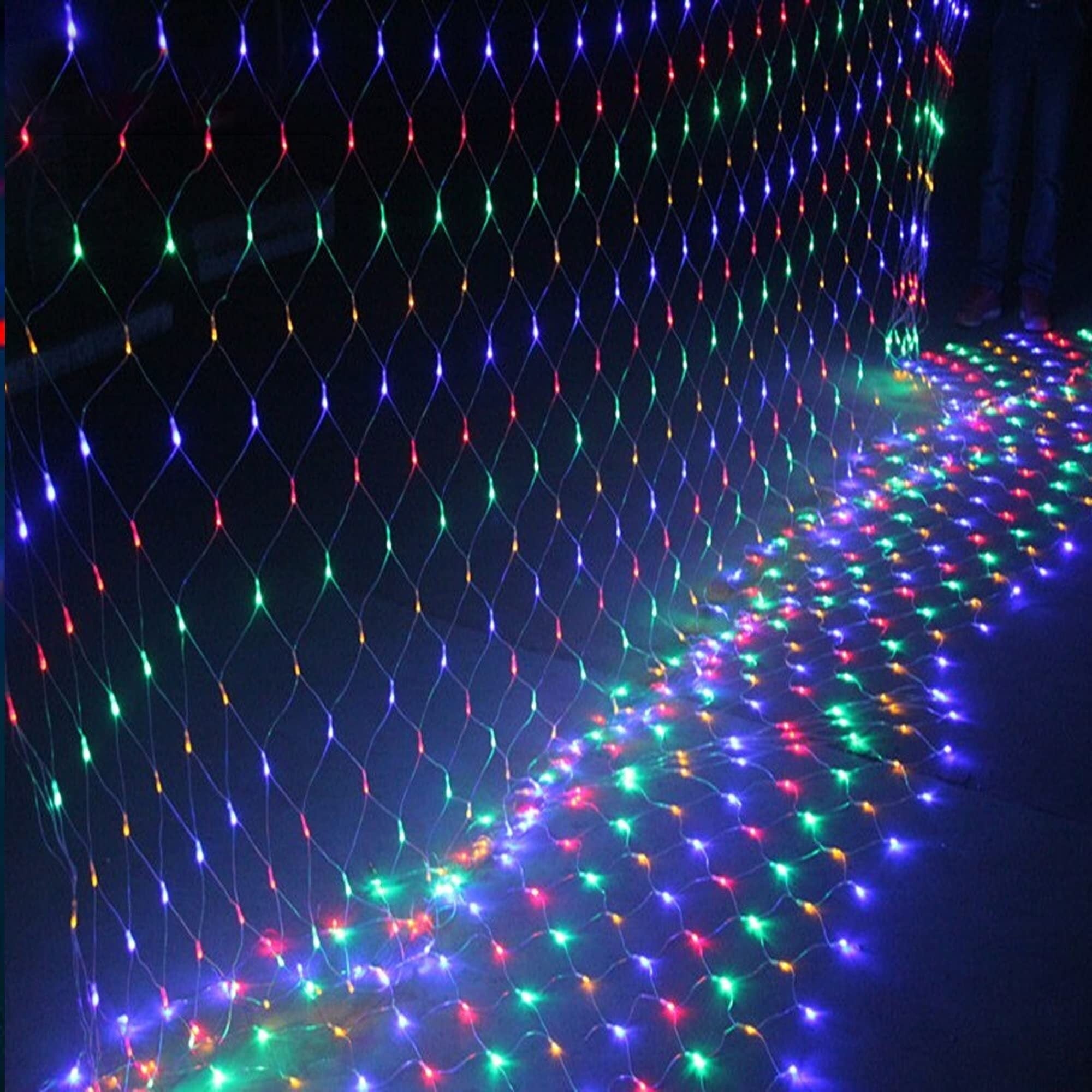 Dazzle Bright Christmas Net Lights, 360 LED 12FT x 5 FT Transparent Wire Waterproof Connectable String Lights with 8 Modes Christmas Outdoor Lights for Bushes Garden Party Holiday Decoration (Green)