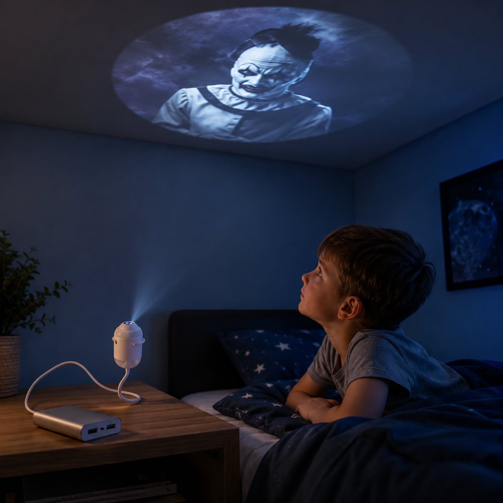 2026 New Upgraded 4K Smart Dynamic 5D Holographic Night Light Projector, 2-in-1 Galaxy & Ocean Star Ceiling Projector with 24 HD Films, 360° Flexible USB Powered Lamp for Bedroom Decor & Car GIft