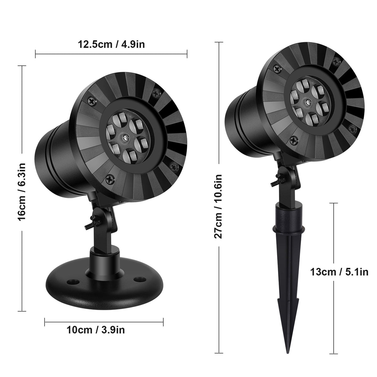 SHANNA Christmas LED Projector Lights, Outdoor Christmas Decorations Light with 16 Moving Patterns Snowflake Holiday Landscape Projector Home Garden Decor