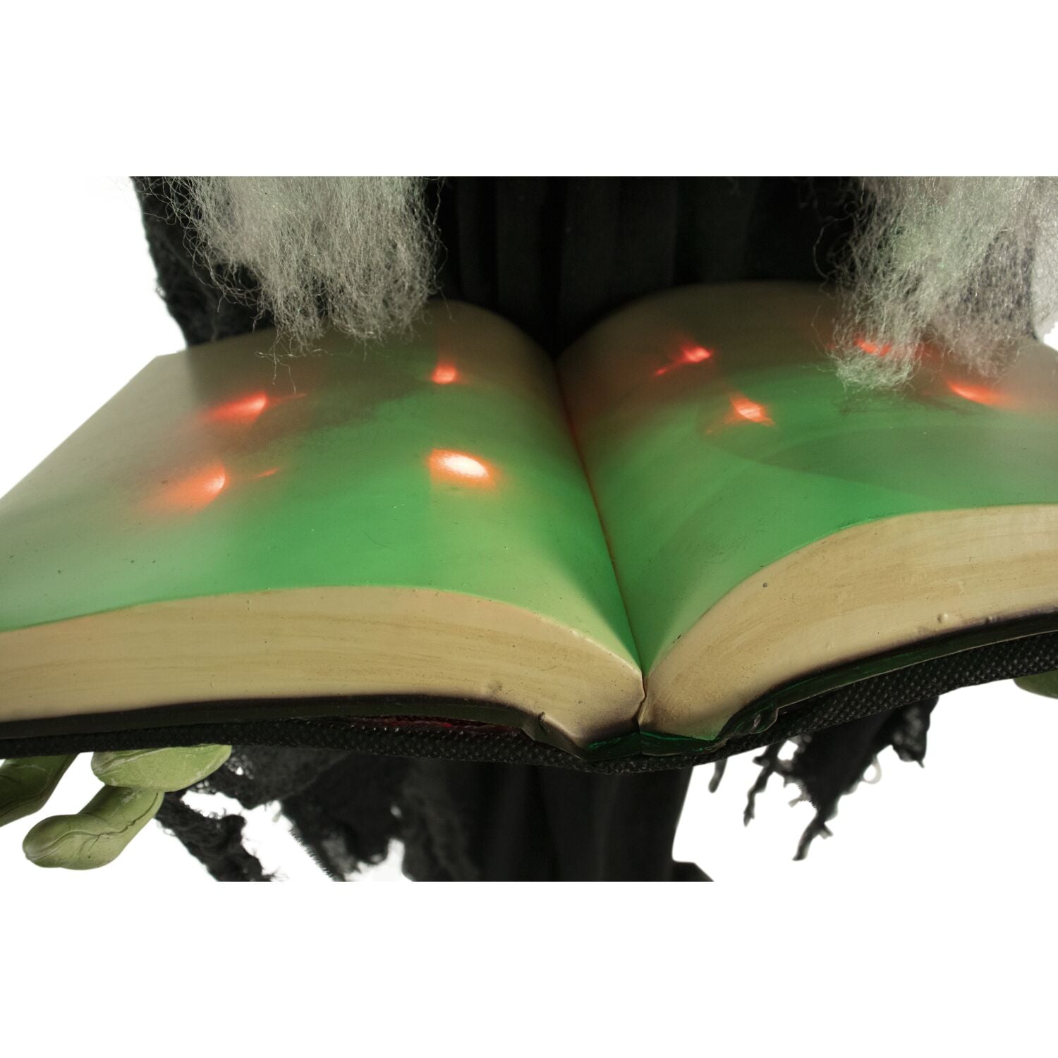 Haunted Hill Farm 5.5 ft Poseable Witch with Spell Book, Lights and Sound, Indoor/Covered Outdoor Halloween Decoration, HHWITCH-9FLS