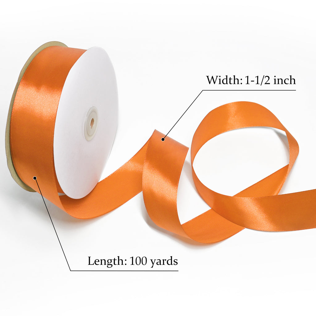THEGLY 1.5 inch x 100 Yard Red Satin Ribbon Perfect for Gift Wrapping, Crafts, Christmas, Hair Styling, Invitation Decor & More