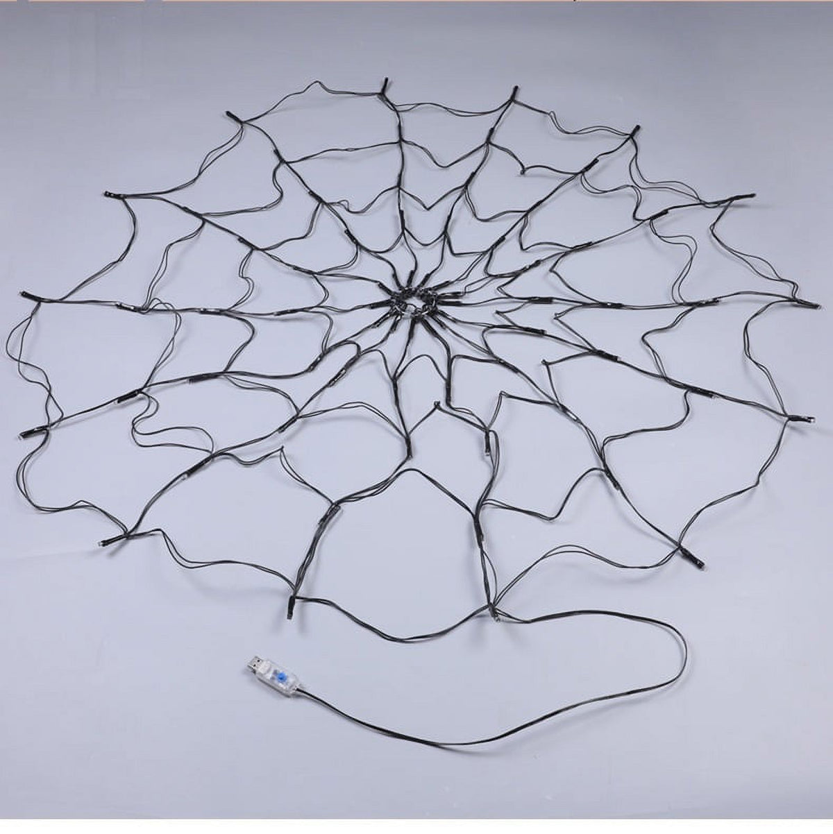 70Led 3.28FT Giant Spider Web Lights with Hairy Spider and Cobweb for Lighted Halloween Decorations Outdoor Halloween Window Decorations Wall Garden Patio Yard Decor