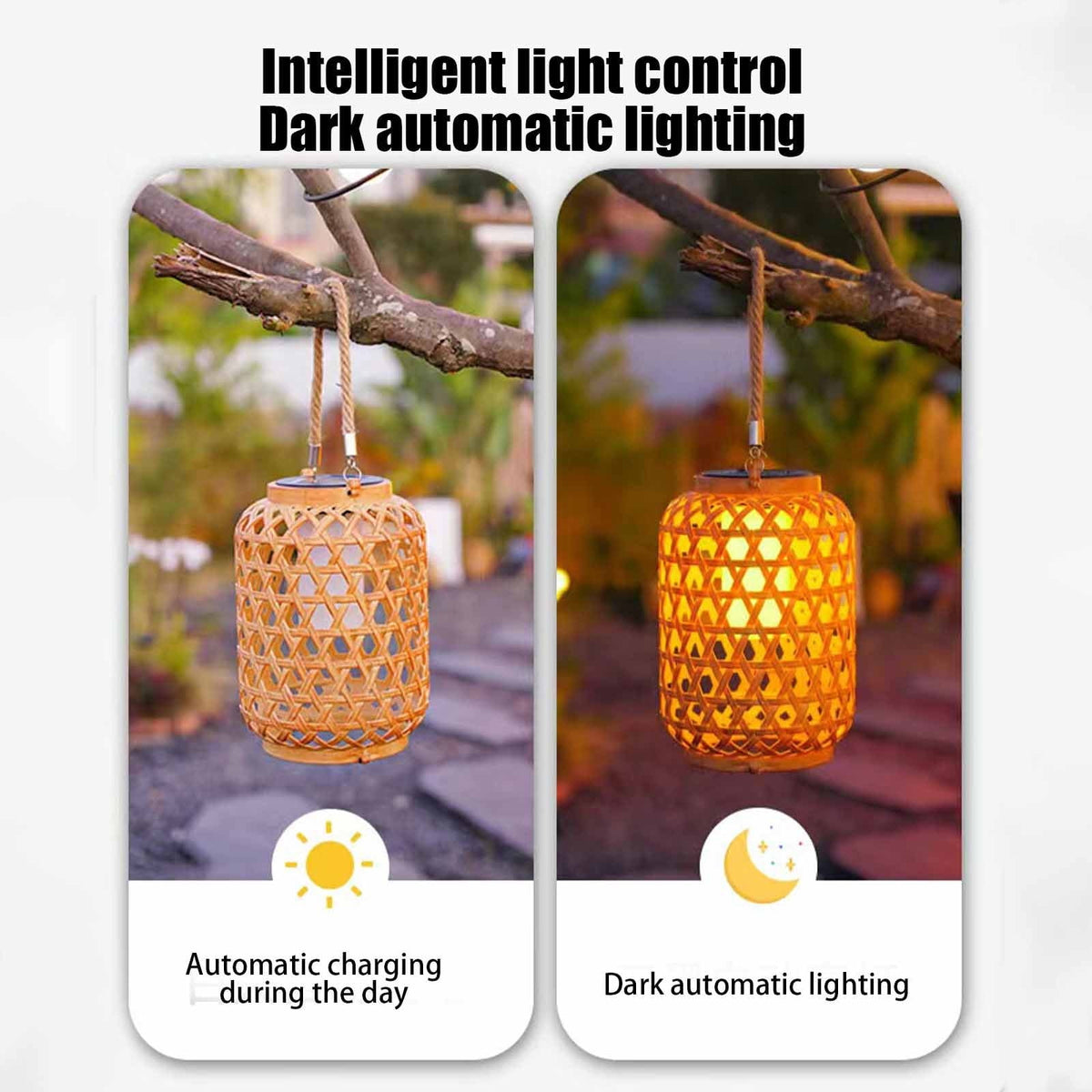 Solar Lanterns Outdoor Hanging Lights, IP65 Waterproof LED Solar Garden Light, Vintage Hollow Design, Automatic On/Off, Perfect for Patio, Garden, Porch and Yard Decoration