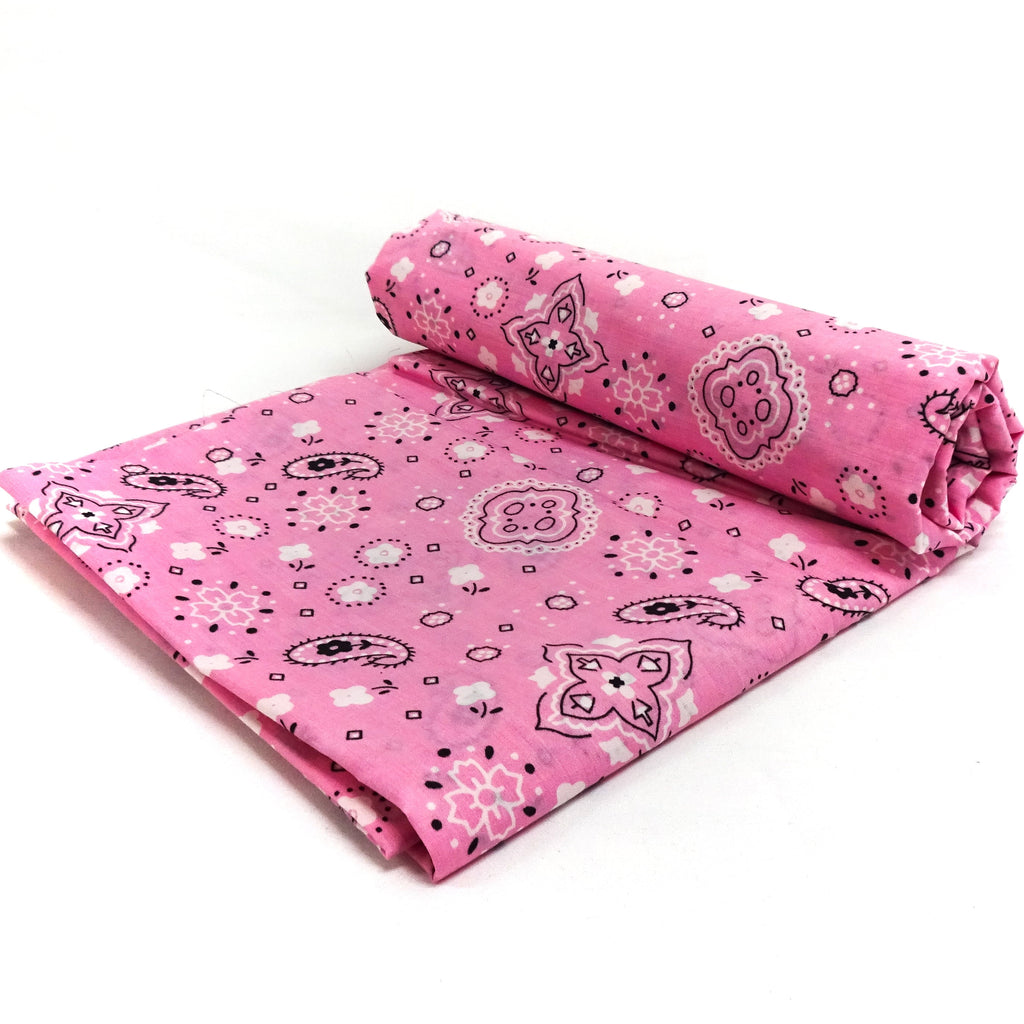 Shason Textile 44" x 3 yd Cotton Polyester Blend Printed Craft Fabric, Pink