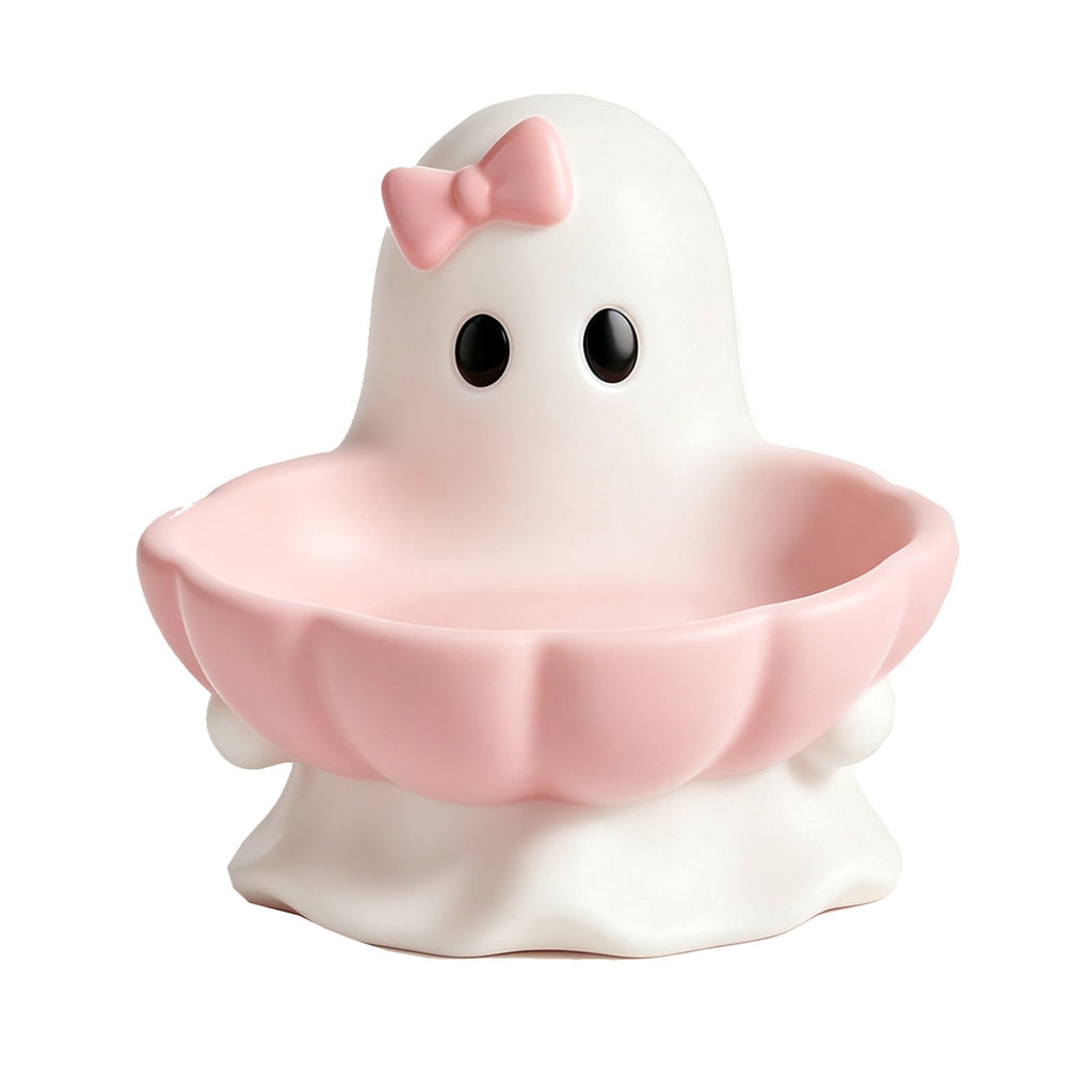 Diceymbol Halloween Pumpkin Snack Bowl Stand Collapsible Broomstick Candy Tray for Cupcakes & Desserts, Resin Serving Platter with Ceramic Pumpkin Bowls