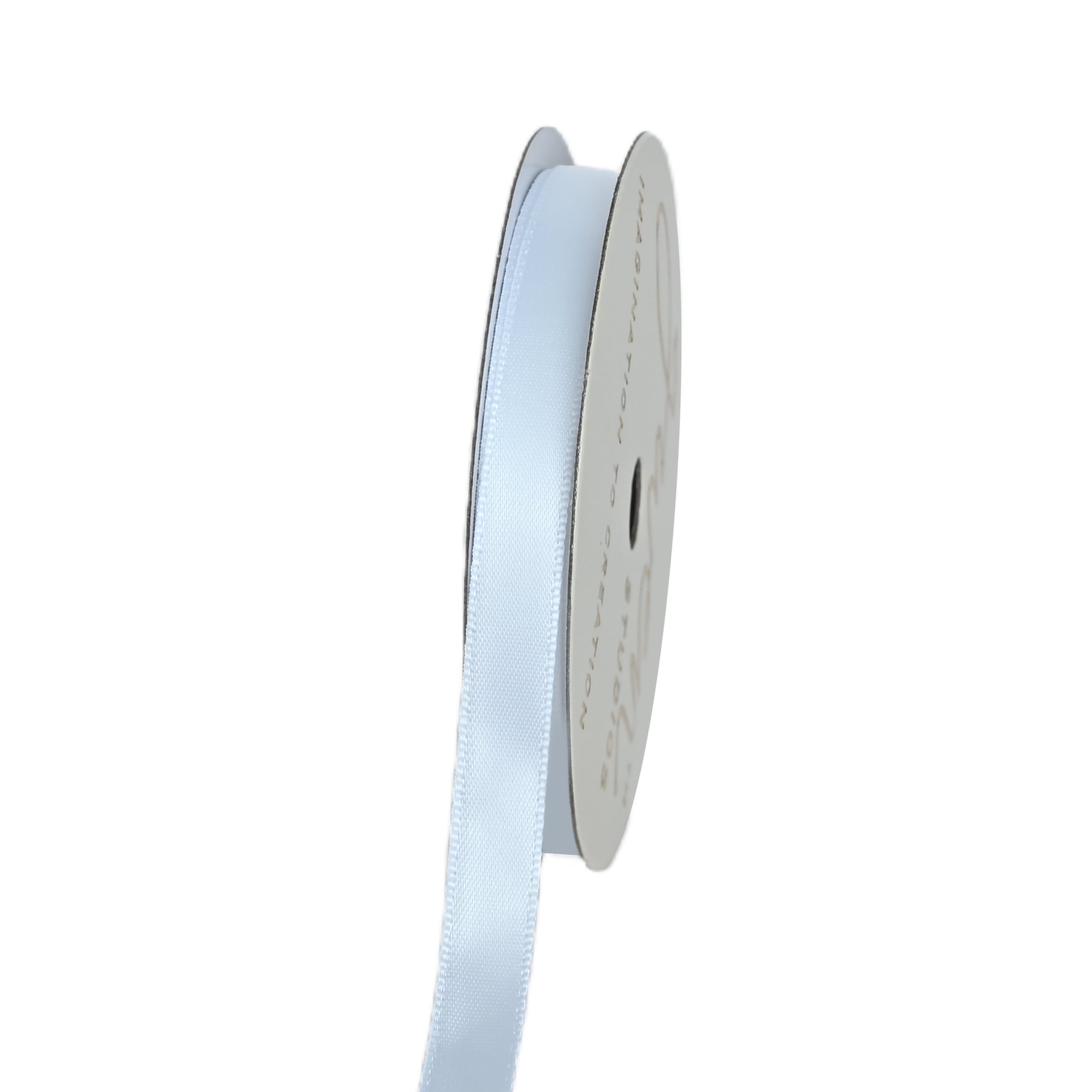 Gwen Studios 3/8" White Satin Ribbon, 7 Yards