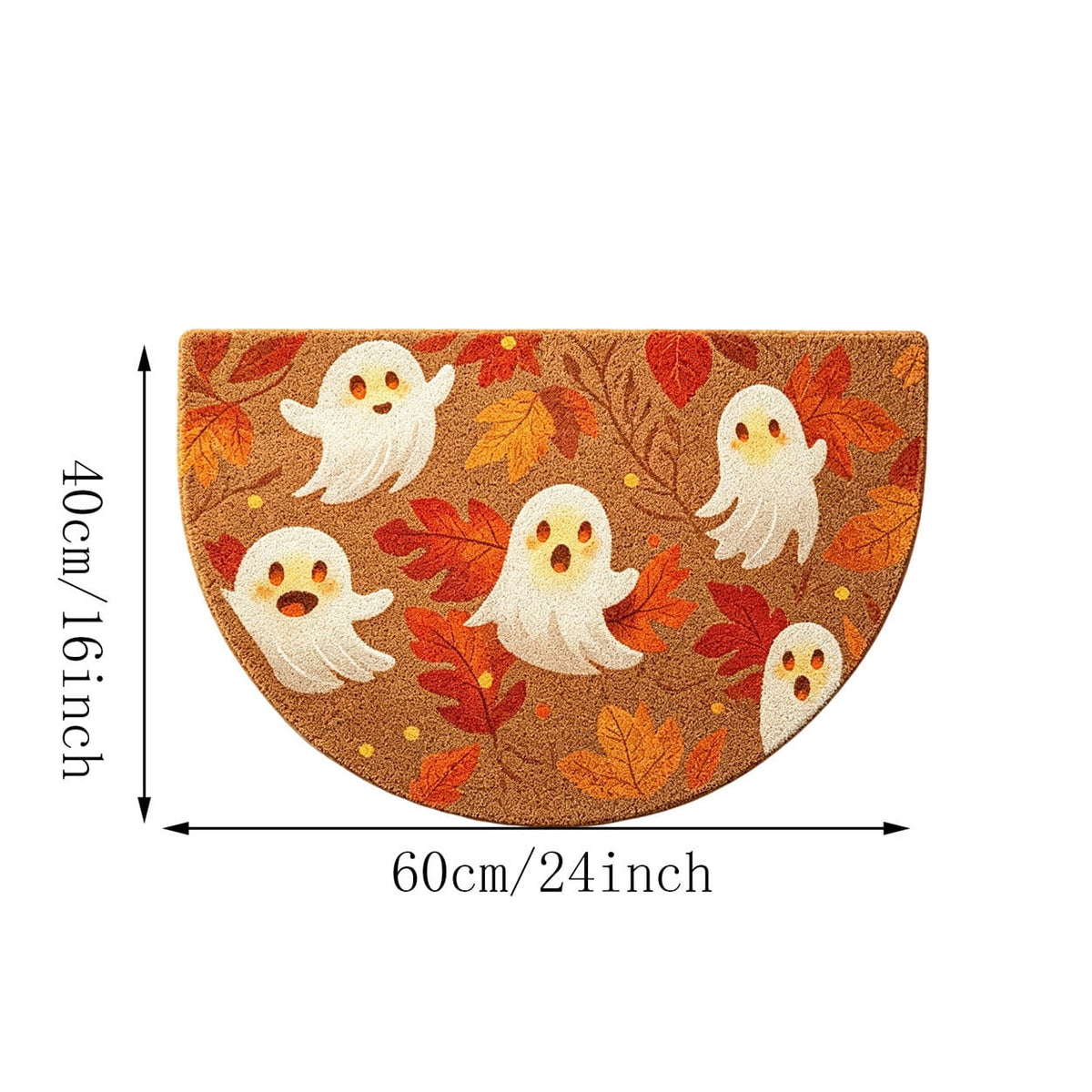 Halloween Ghost Door Mat, Cute Welcome Mat for Front Door Porch Entryway Haunted Outdoor Decor Spooky Decorative Entrance Doormat Non Slip Halloween Rug, 16" x 24"