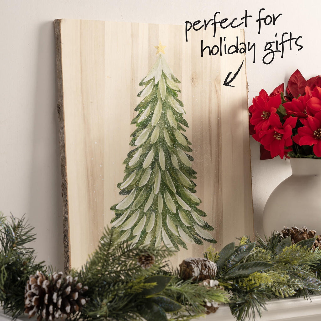 Plaid Wood Surfaces Pine Wood Slice Plank, 16" x 18"