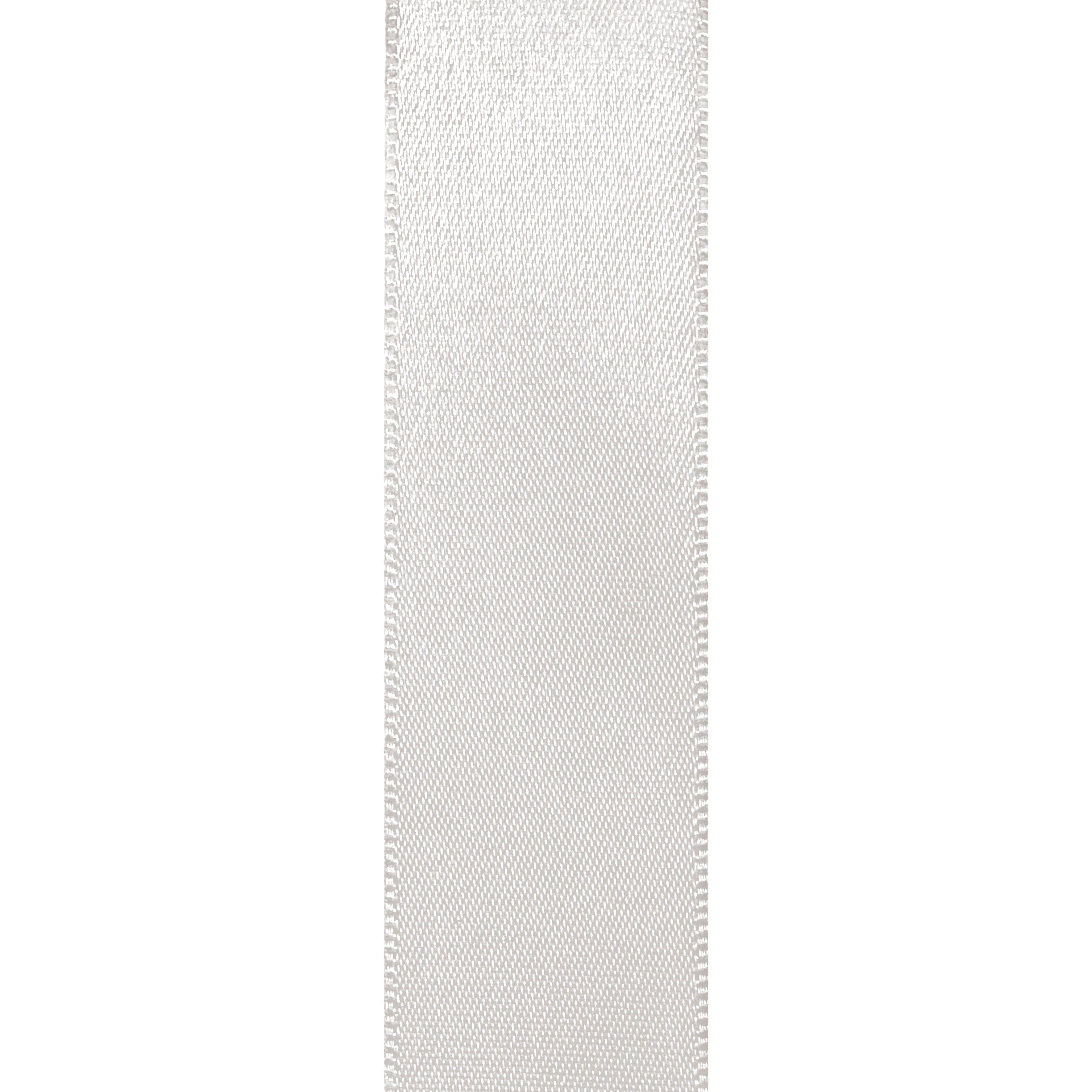 White Single Faced Satin Ribbon, 7/8" x 100 Yards by Gwen Studios