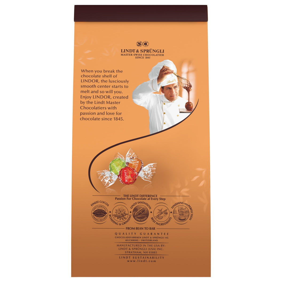 Lindt LINDOR Fall Assorted Milk Chocolate Candy Truffles, 5.1 oz. Bag
