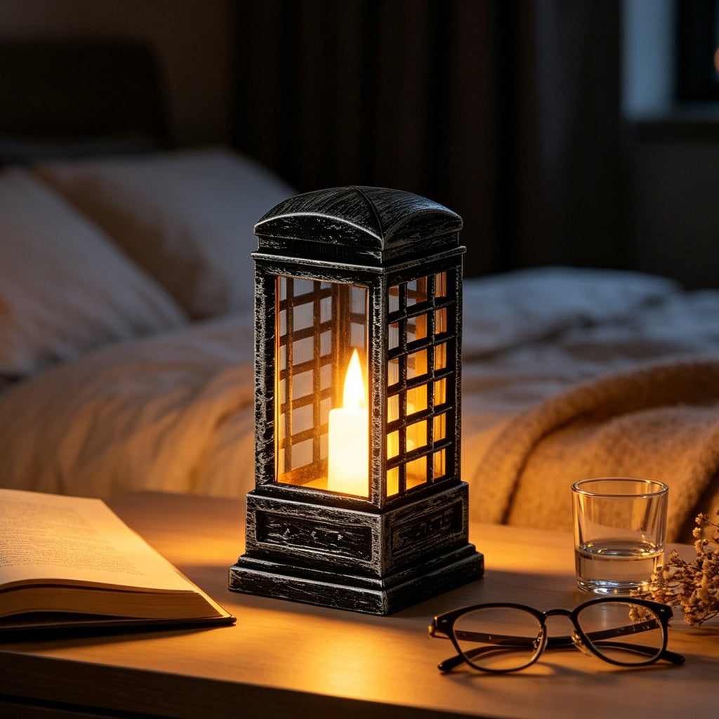 Djiypn Mini Lanterns 2Pack LED Small Lanterns Decorative Indoor Outdoor Hanging Lantern Decorative Candle Light Farmhouse Decor for Weddings Western Camping Party Halloween Christmas Decorations