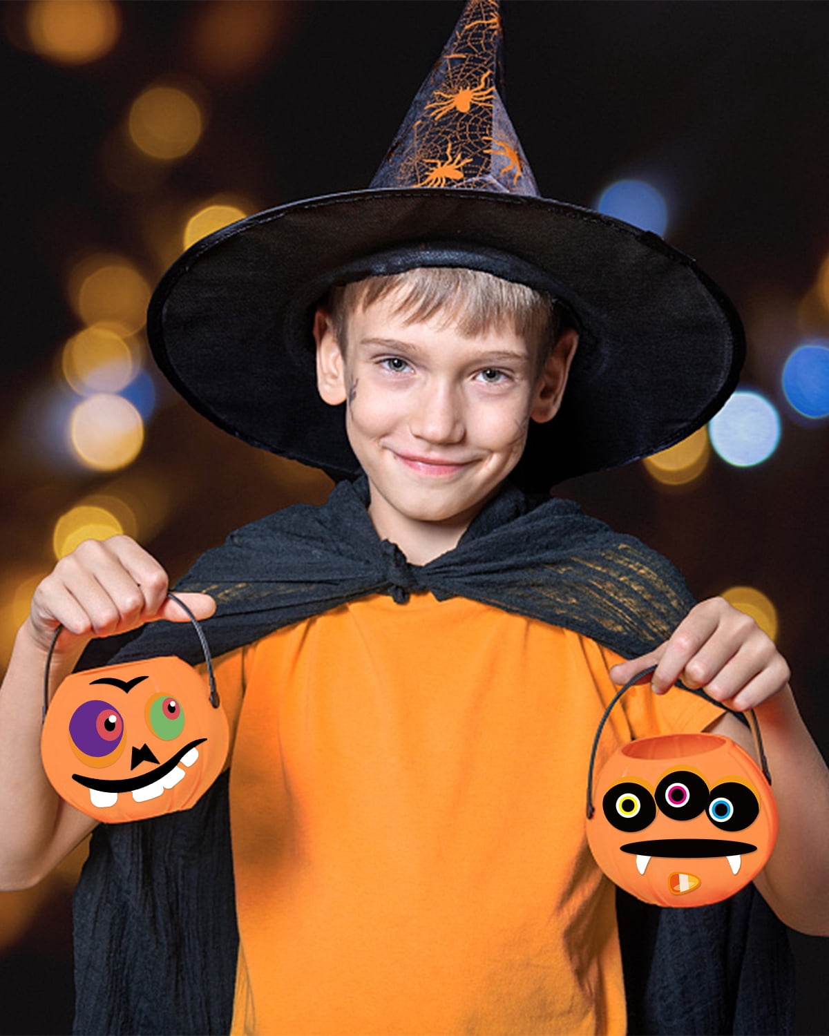 Ayieyill 64 Packs Halloween Stickers Pumpkin Decorating Stickers for Children , 32 Sheet Small Pumpkin Face Stickers for Halloween Party Supplies Trick or Treat Party Favors