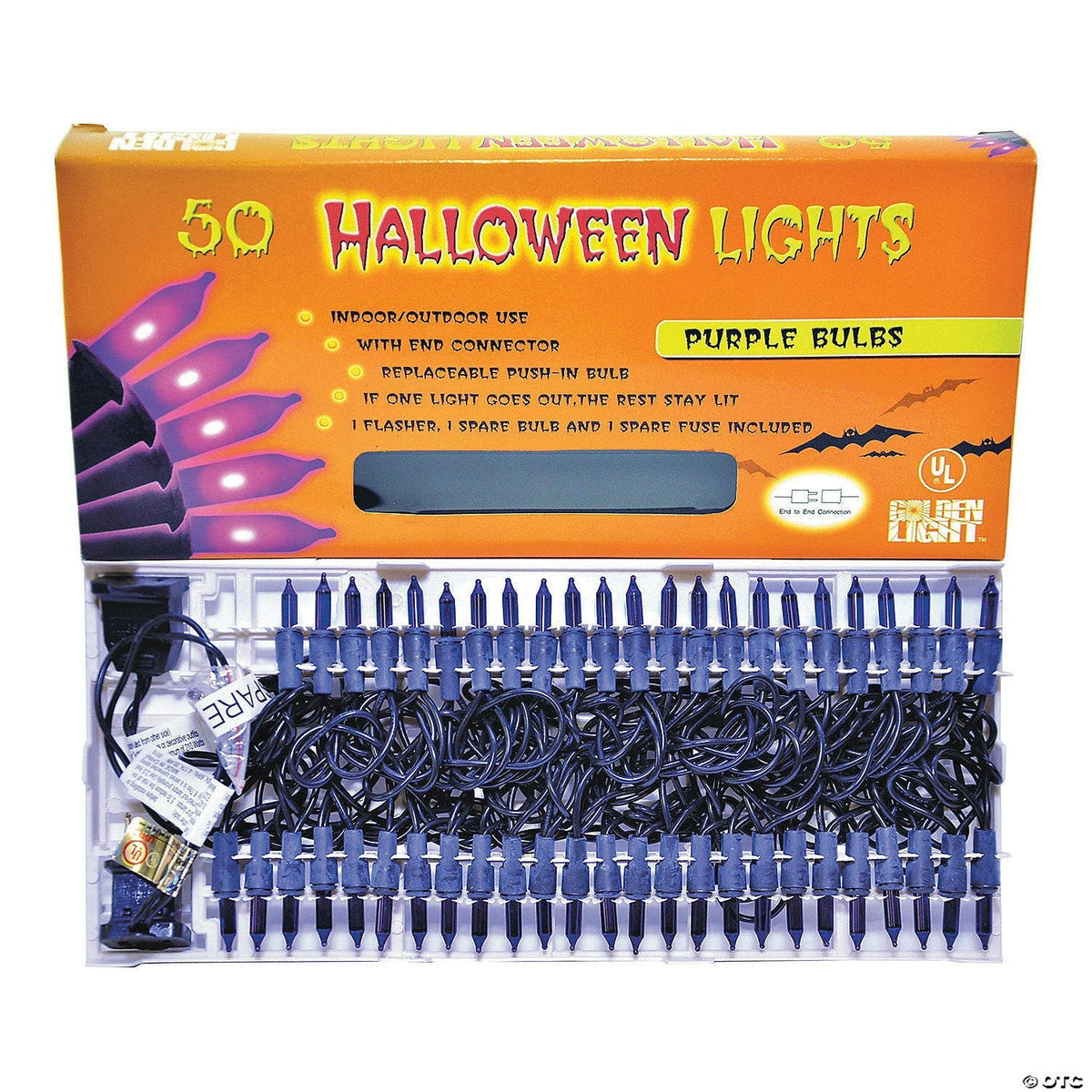 Costumes For All Occasions Ma83Or Light Set 50 Orange W Conn