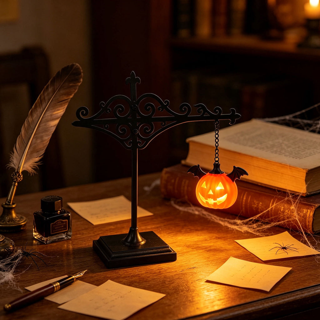 Nkmbld Halloween Bookshelf Lamp, Vintage Library Lantern Decorative Bookshelf Lighting, Hanging Ghost Lantern Book Shelf Light, Halloween Decorations Indoor