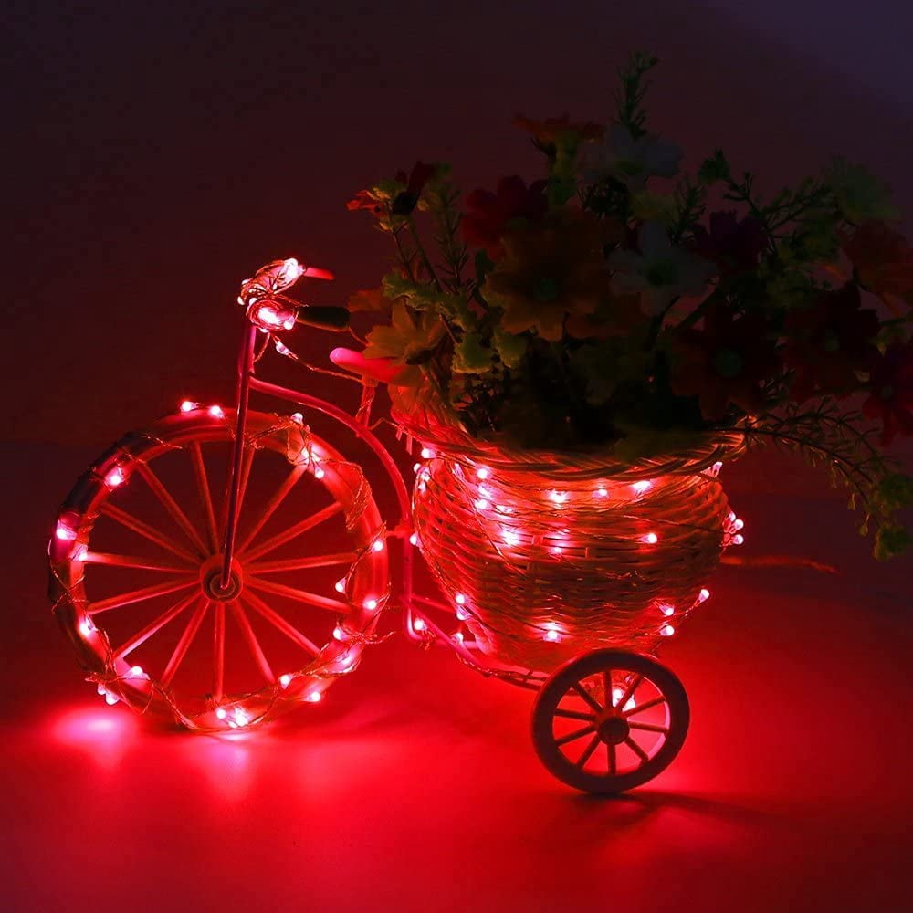 Purple Solar Fairy Lights Outdoor Waterproof, 4 Packs Each 33ft 100 LED Solar String Lights, 8 Modes Silver Wire Solar Twinkle Lights for Halloween Christmas Patio Garden