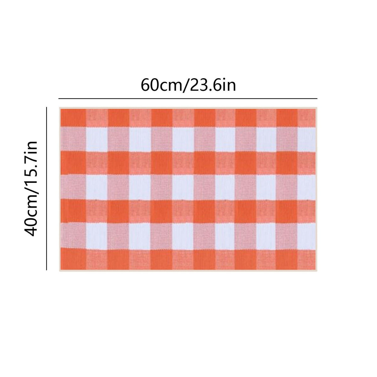 Fall Plaid Mat, 16*24" Autumn Front Door Decor Mat, Cotton Washable Hand-Woven Door Mat for Layered Doormat, Autumn Halloween Thanksgiving Carpet for Porch, Entryway