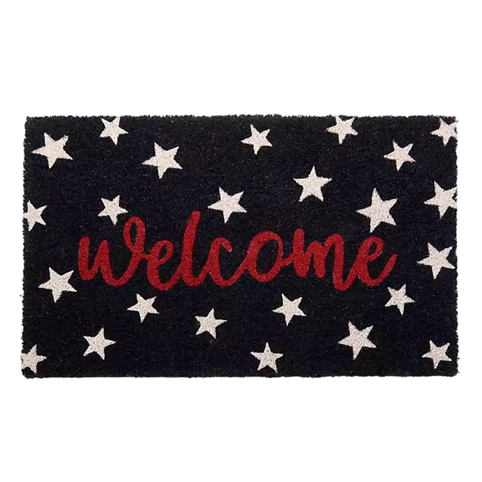 Clearance! 4th of July USA Bow Flag Bath Rugs, 24"x16" Red White Blue Decorative Bathroom Mat, Independence Day Embroidered Patriotic Lumbar Decor, Gift for Mom Dad Friend Family