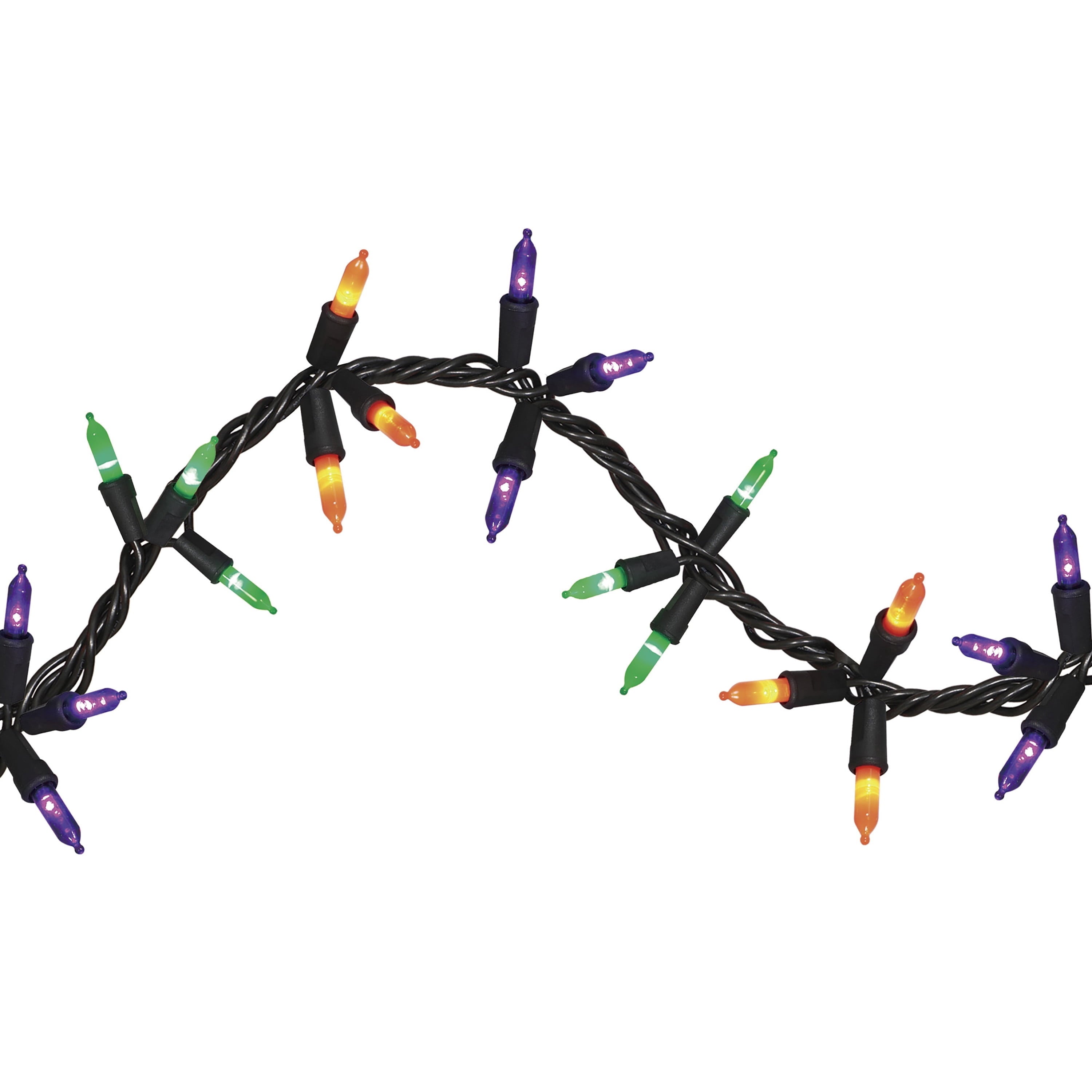 Indoor/Outdoor 90-Count LED Garland Lights, Multicolor, 9', Halloween by Way To Celebrate