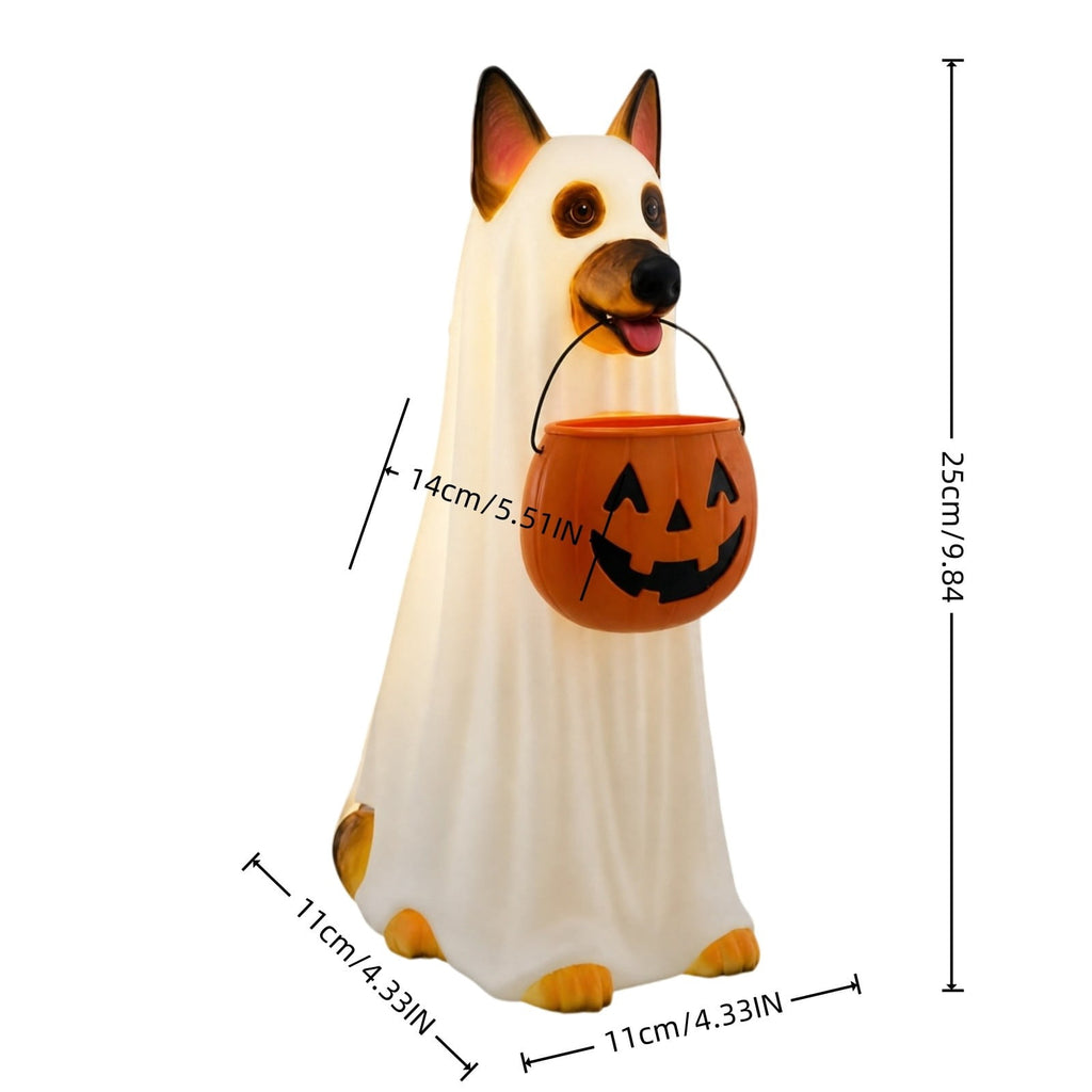 Diceymbol Halloween Pumpkin Snack Bowl Stand Collapsible Broomstick Candy Tray for Cupcakes & Desserts, Resin Serving Platter with Ceramic Pumpkin Bowls