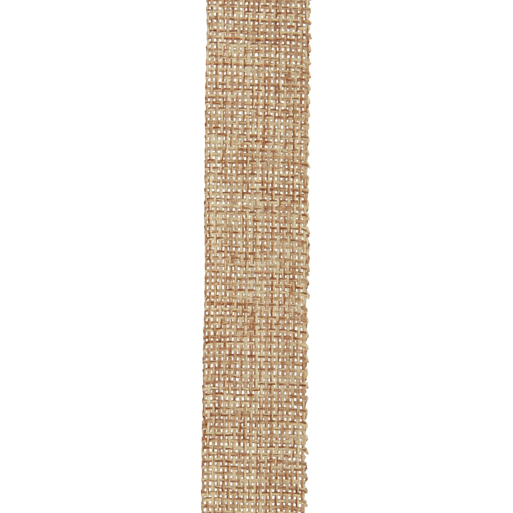 (3 pack) Offray Ribbon, Natural 7/8 inch Woven Burlap Woven Ribbon for Crafts, Gifting, and Wedding, 9 feet, 1 Each