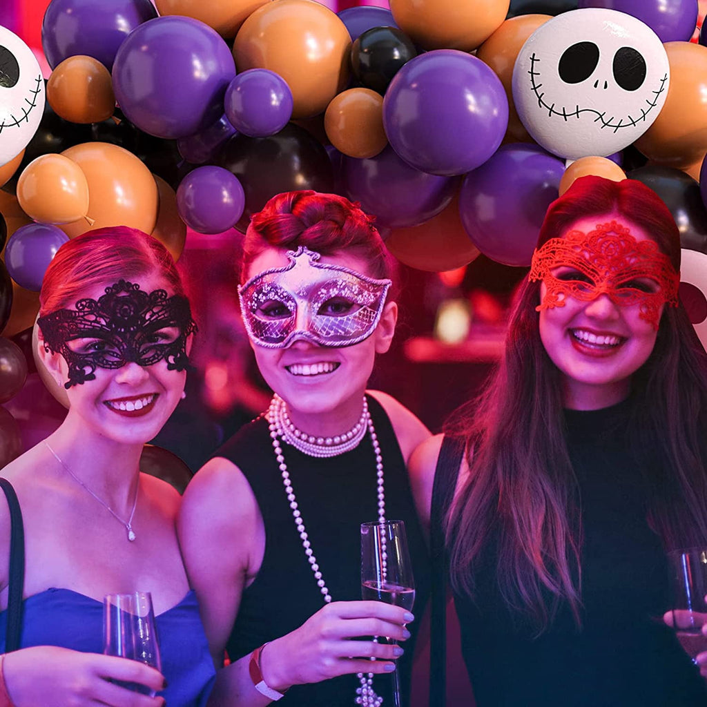 134Pcs Halloween Balloons Garland Kit, Black Orange Balloons Spider Balloons, Long Balloons, 3D Bat Sticker for Halloween Theme Party Background Classroom Decorations