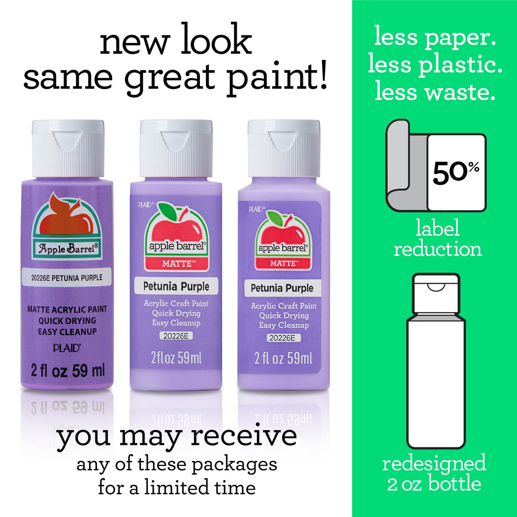 Apple Barrel Acrylic Craft Paint, Matte Finish, White, 2 fl oz